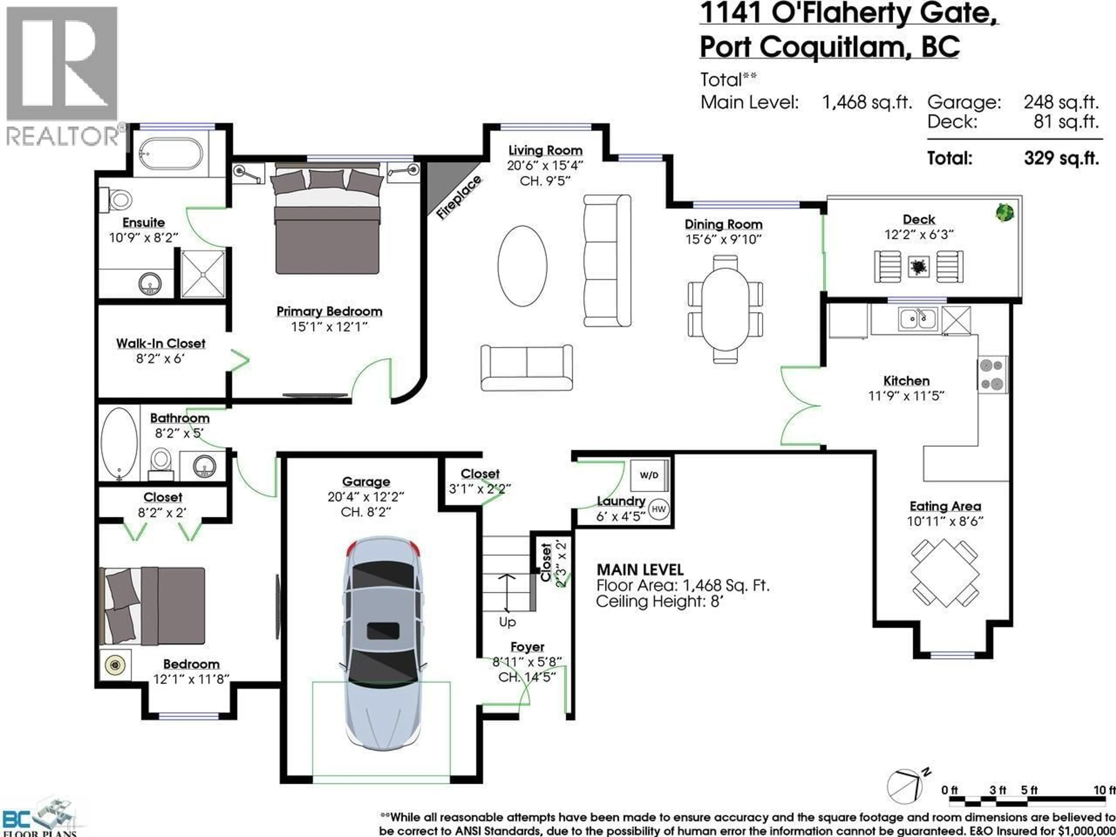Floor plan for 1141 O'FLAHERTY GATE, Port Coquitlam British Columbia V3C6H2