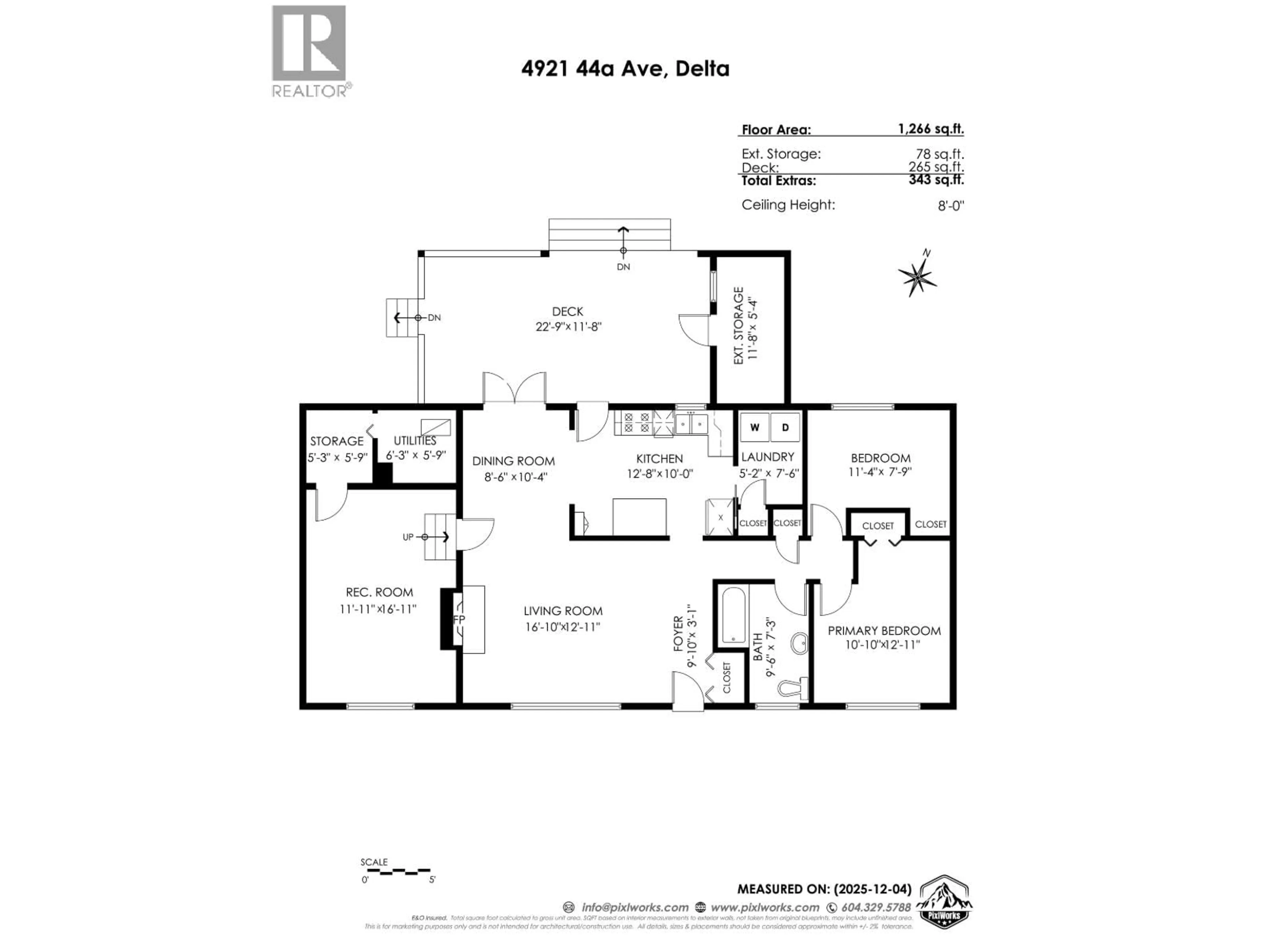 Floor plan for 4921 44A AVENUE, Delta British Columbia V4K1E6