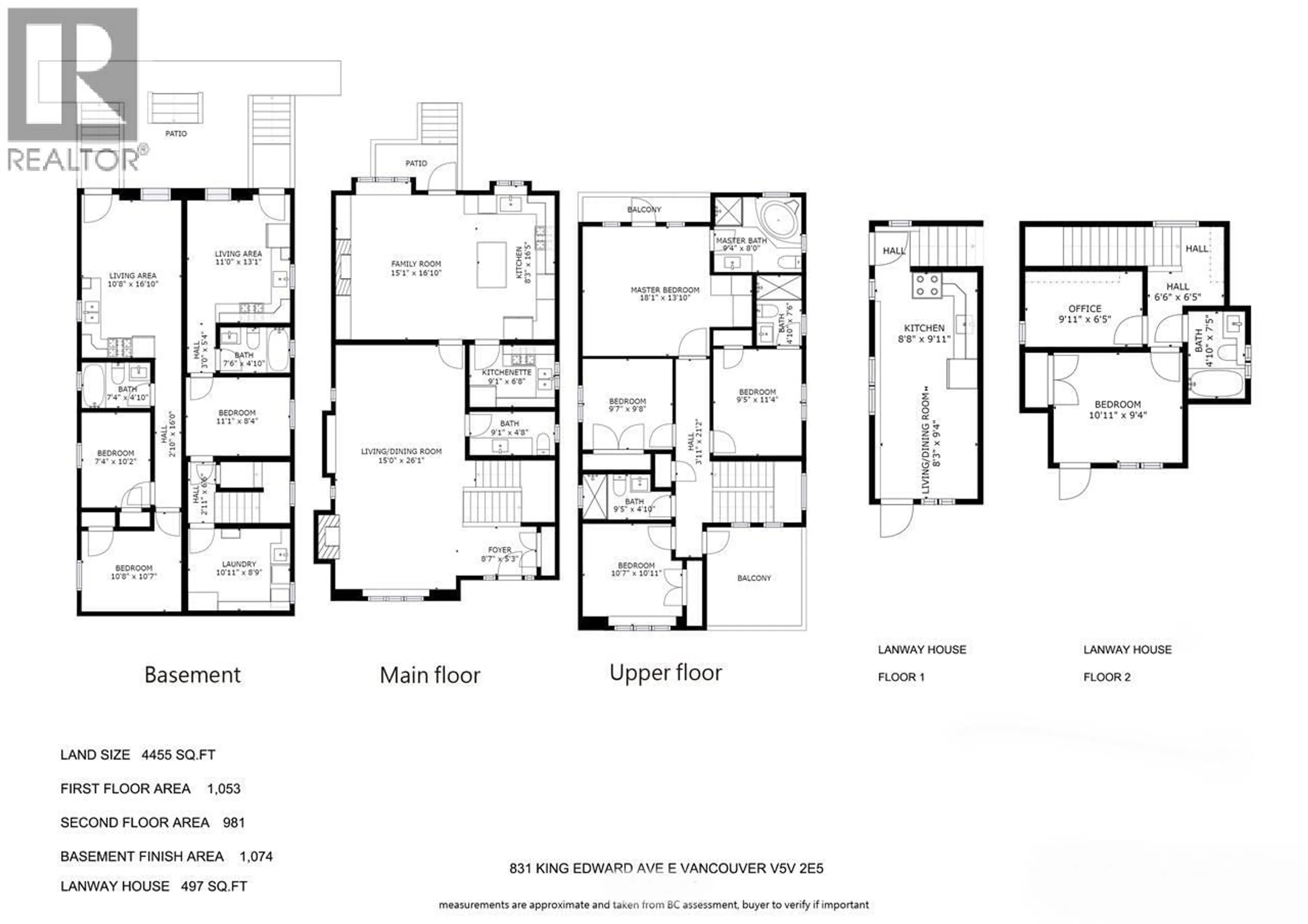 Floor plan for 831 KING EDWARD AVENUE, Vancouver British Columbia V5V2E5