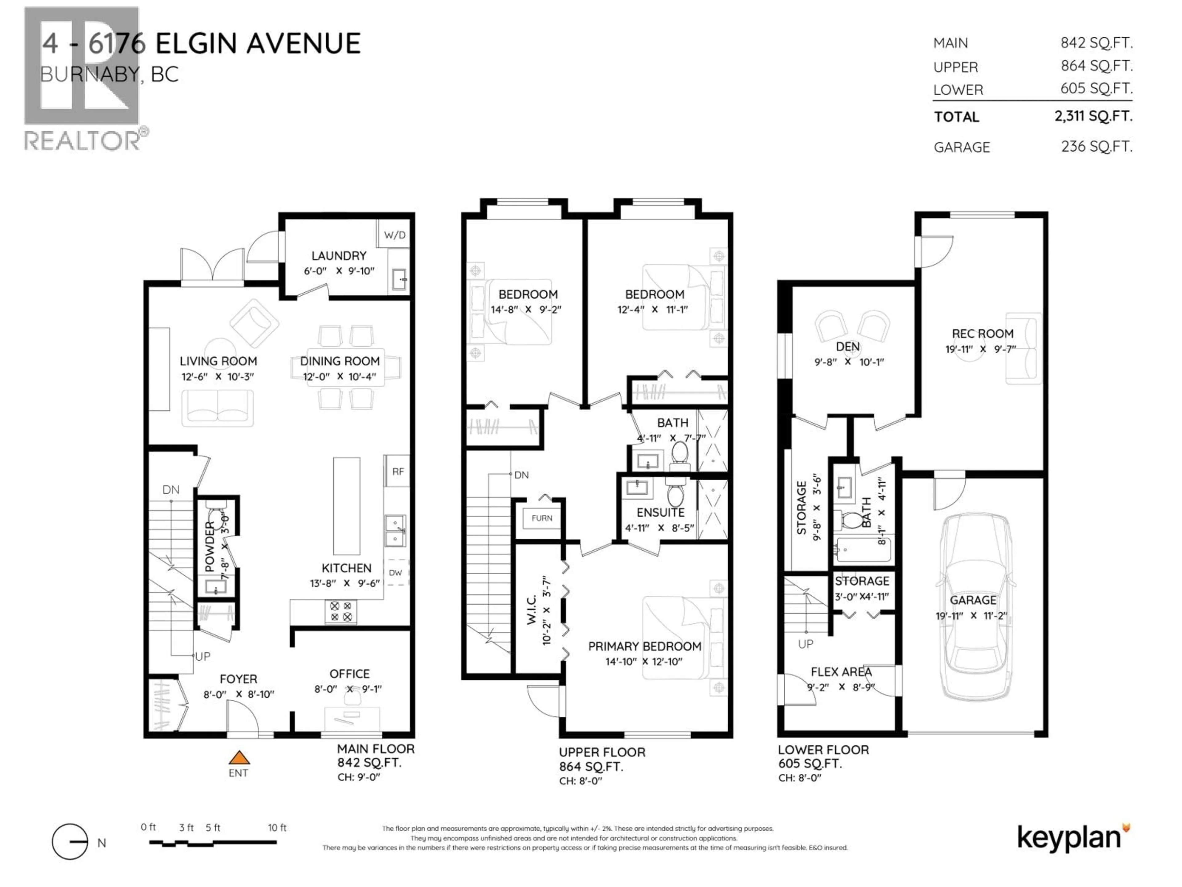 Floor plan for 4 - 6176 ELGIN AVENUE, Burnaby British Columbia V5H3S4
