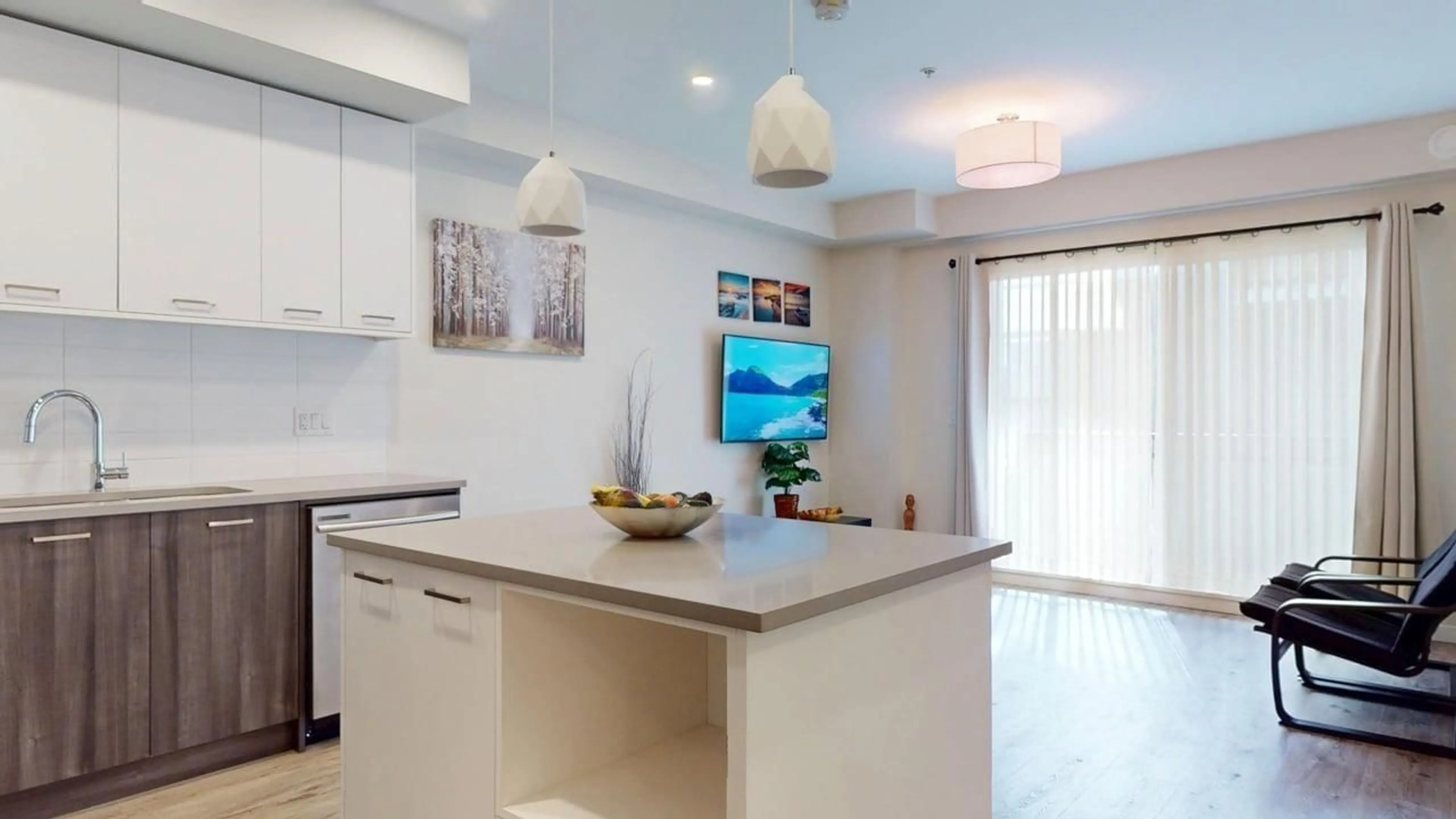 Open concept kitchen, ceramic/tile floor for A210 - 20087 68 AVENUE, Langley British Columbia V2Y3H9