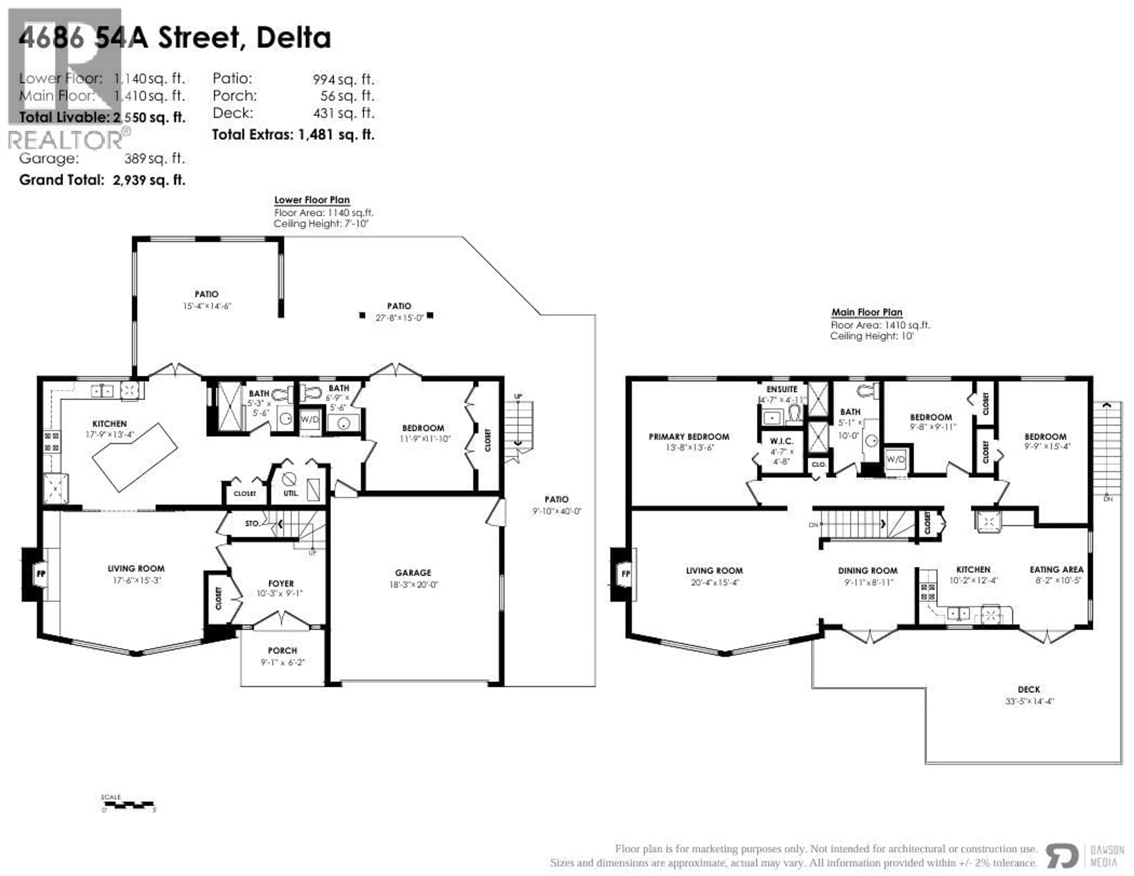 Floor plan for 4686 54A STREET, Ladner British Columbia V4K2Z8