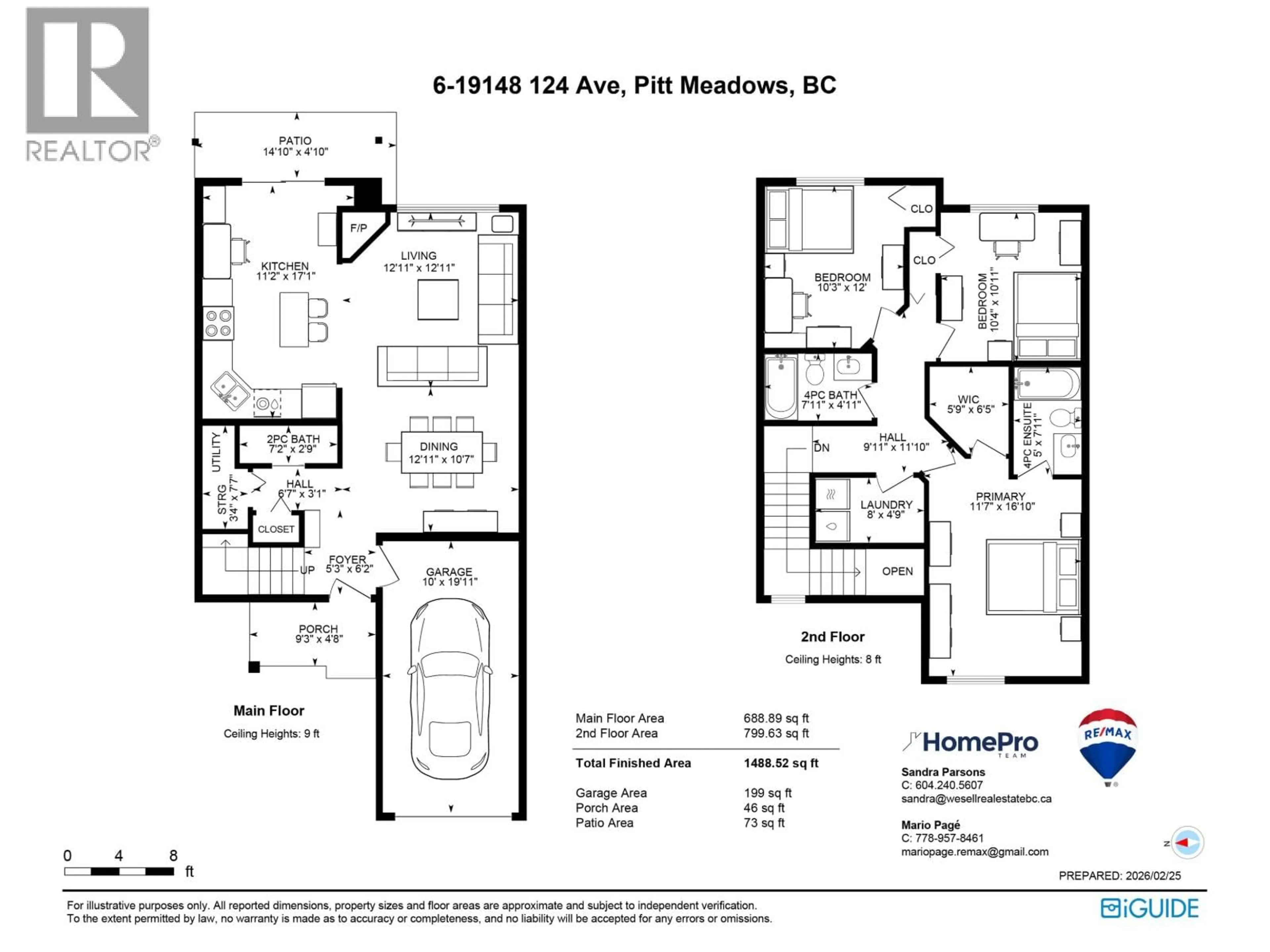 Floor plan for 6 - 19148 124 AVENUE, Pitt Meadows British Columbia V3Y2V2