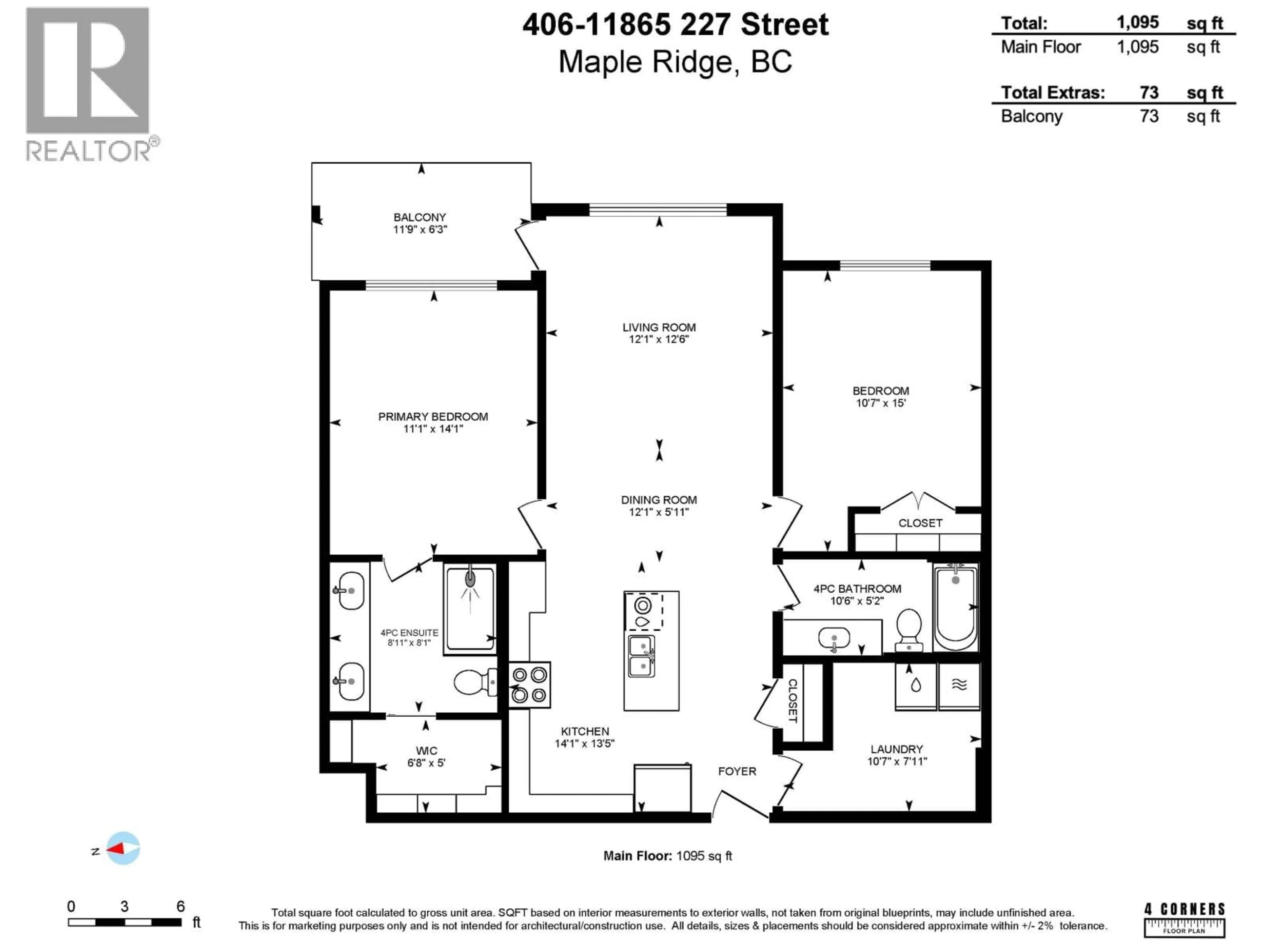 Floor plan for 406 - 11865 227 STREET, Maple Ridge British Columbia V2X6H8