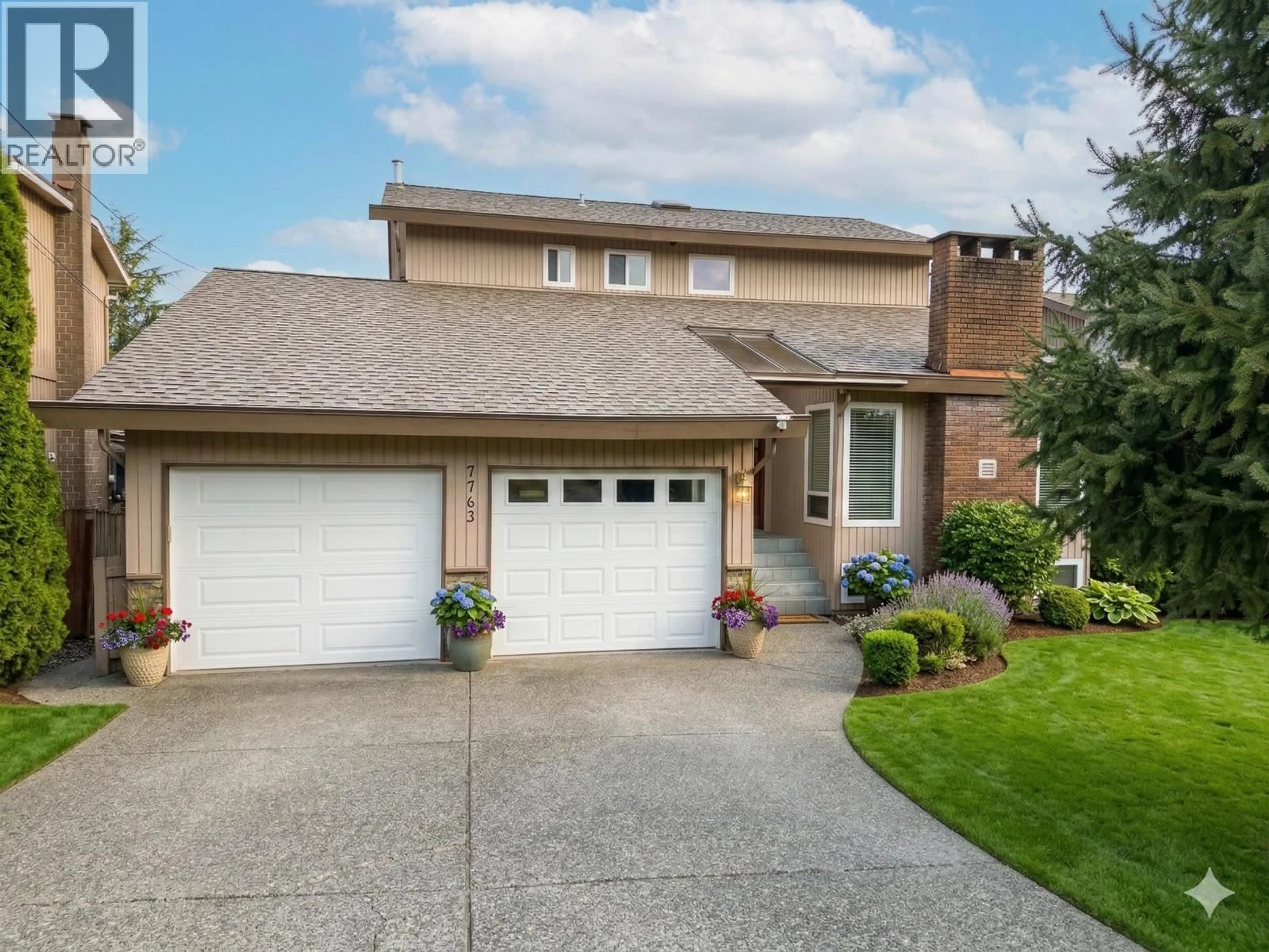 Home with brick exterior material, street for 7763 HAZELMERE STREET, Burnaby British Columbia V5E2B3