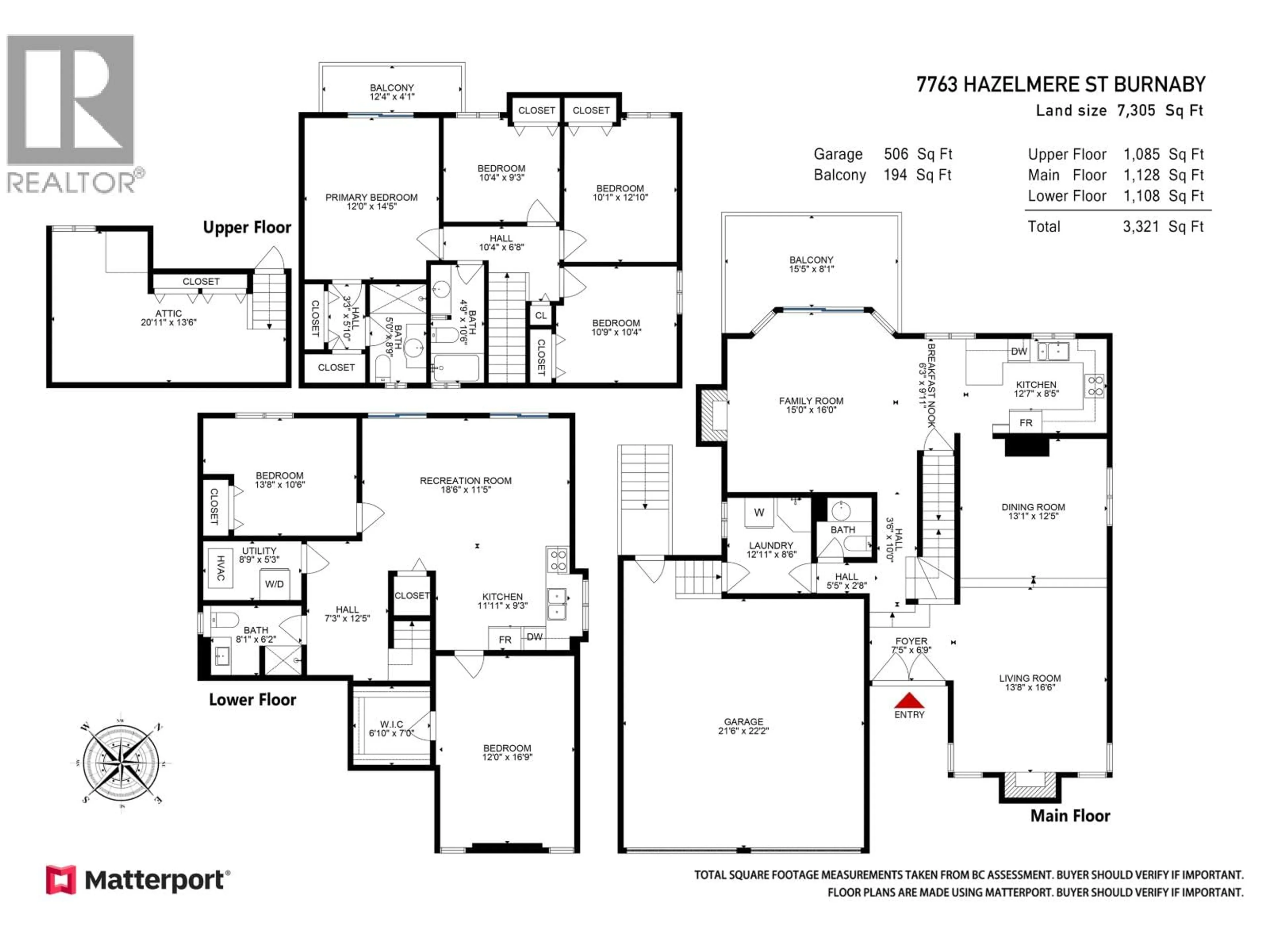 Floor plan for 7763 HAZELMERE STREET, Burnaby British Columbia V5E2B3