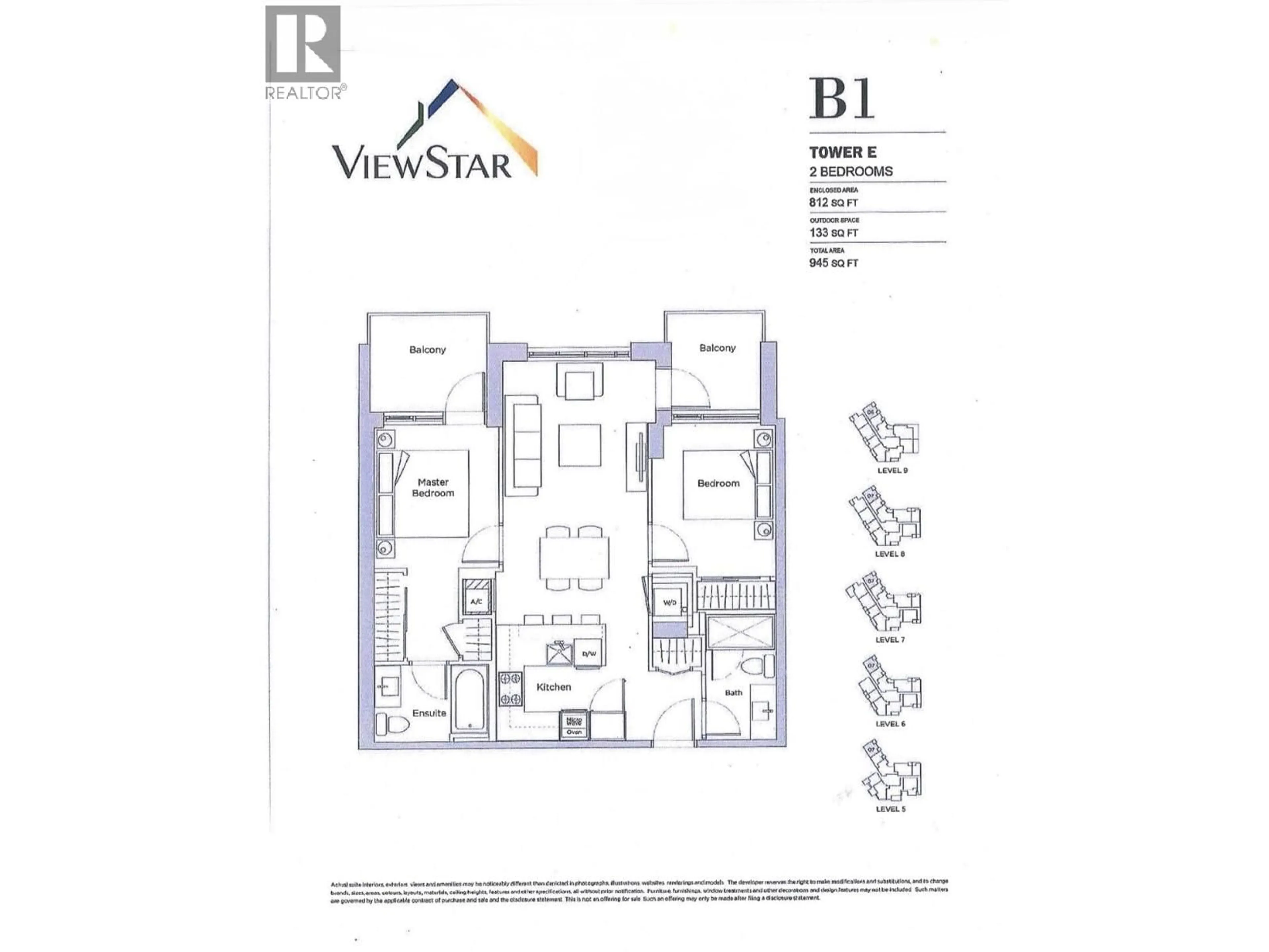 Floor plan for 807 - 3280 CORVETTE WAY, Richmond British Columbia V6X0T9