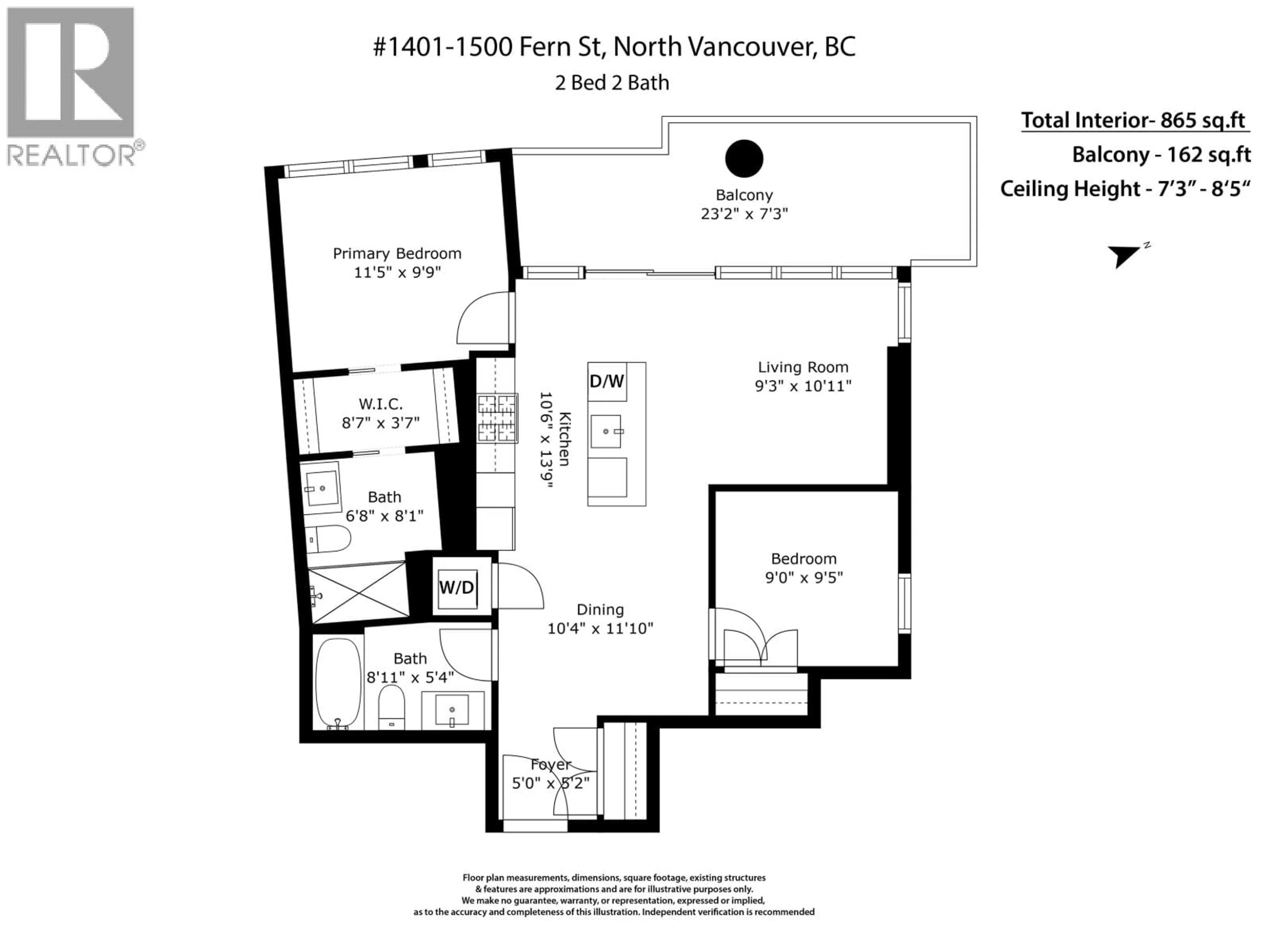 Floor plan for 1401 - 1500 FERN STREET, North Vancouver British Columbia V7J0E6