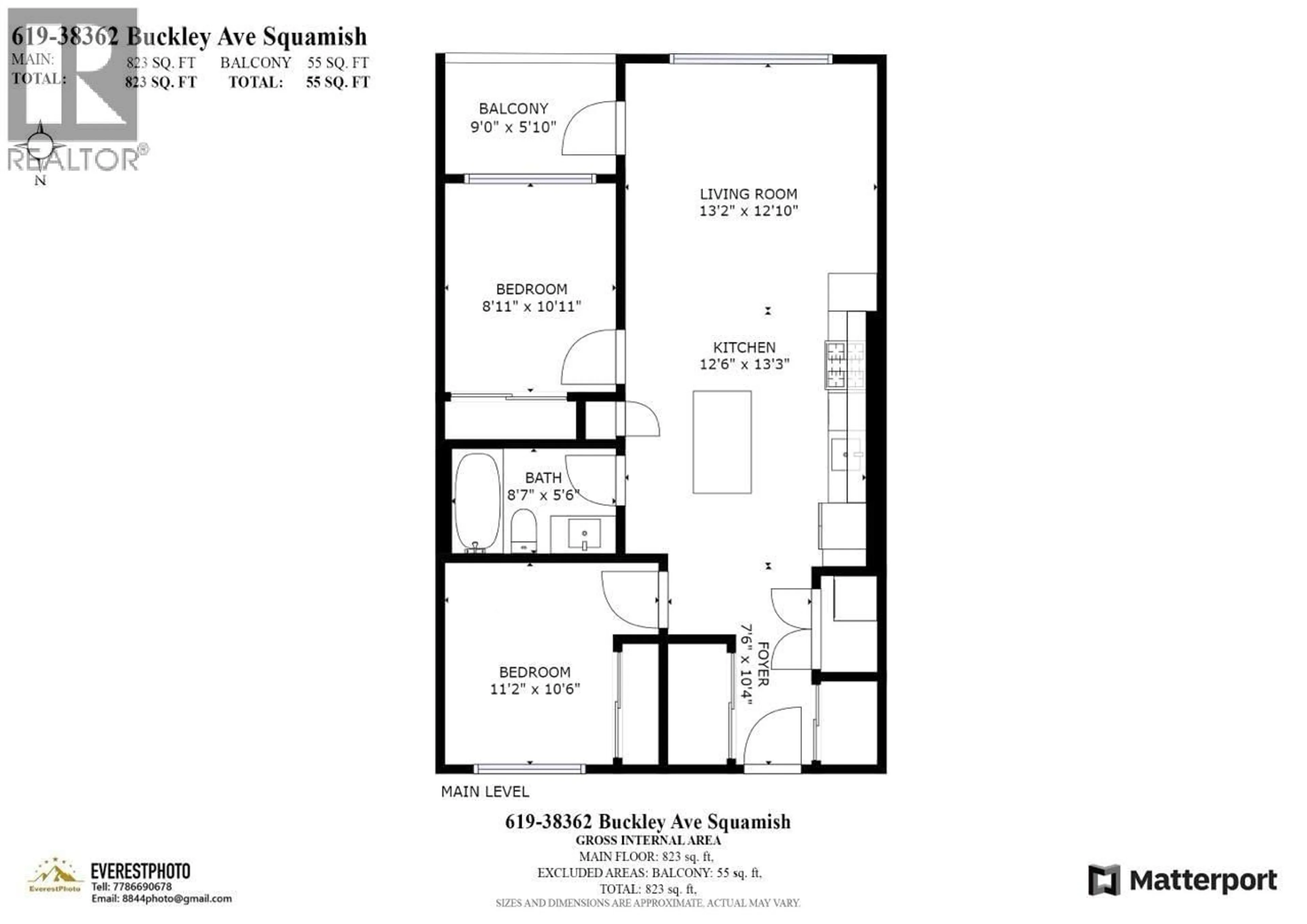 Floor plan for 619 - 38362 BUCKLEY AVENUE, Squamish British Columbia V8B0J8