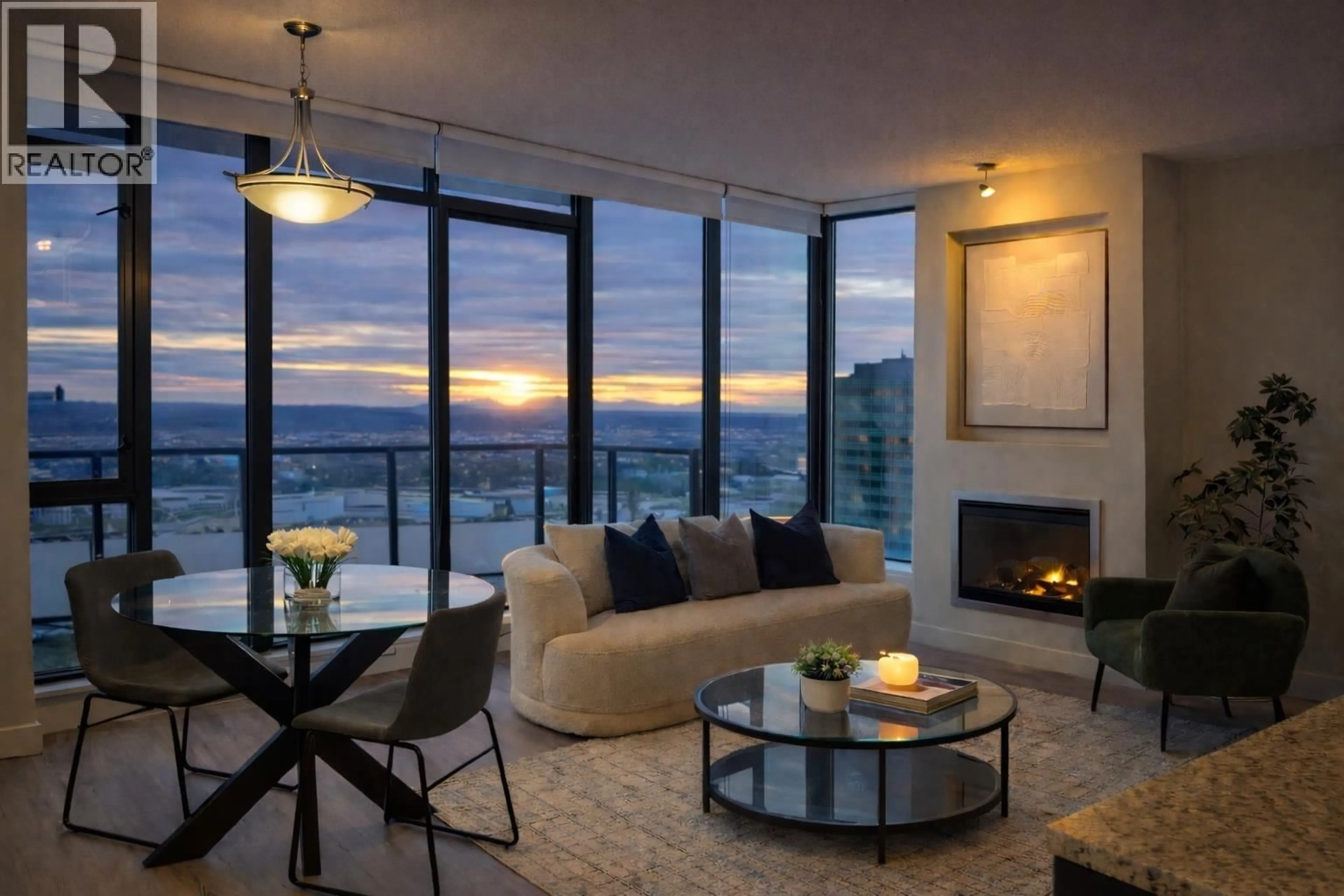 Living room with furniture, unknown for 2808 - 7088 18TH AVENUE, Burnaby British Columbia V3N0A2