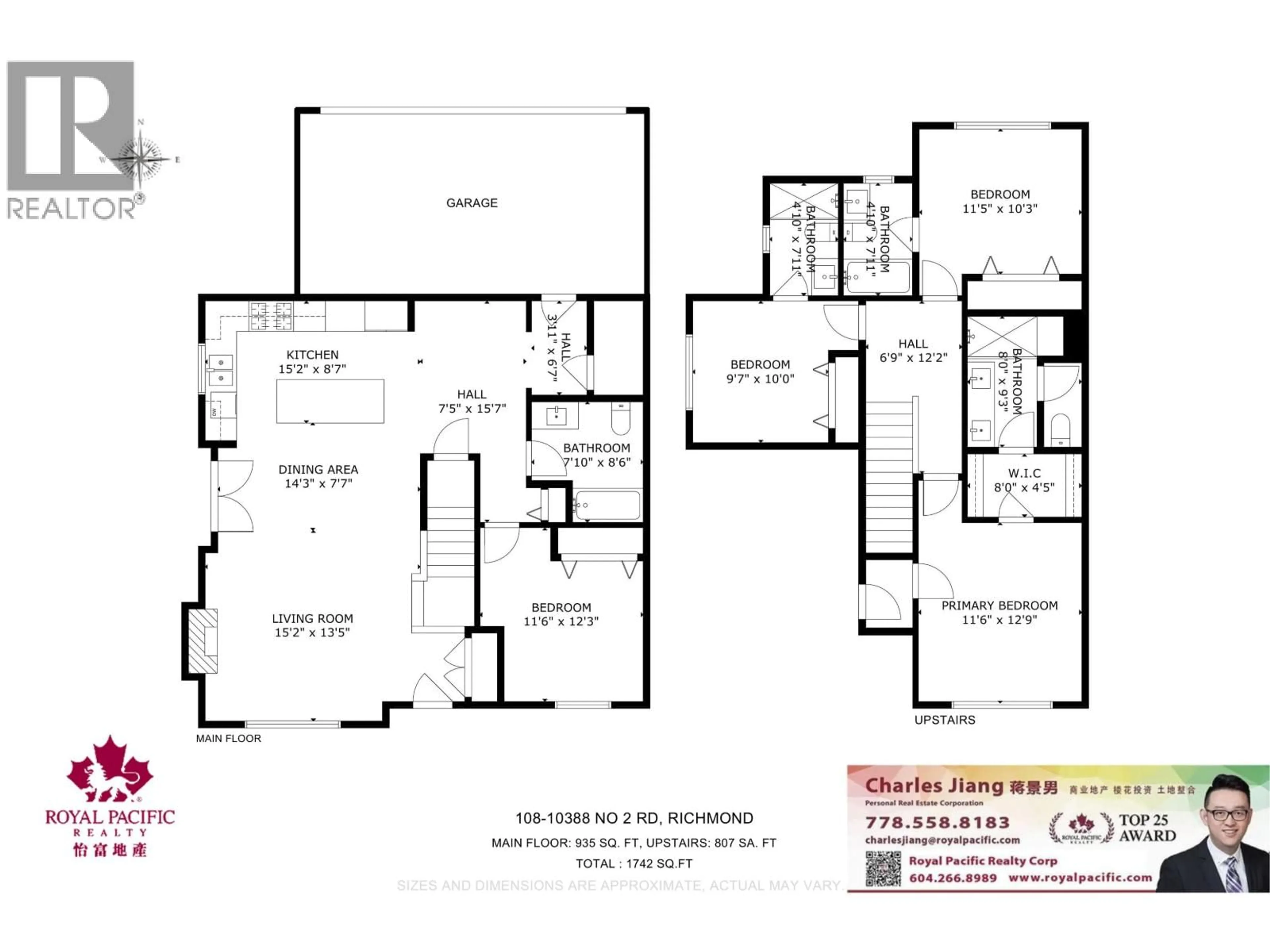 Floor plan for 108 - 10388 NO. 2 ROAD, Richmond British Columbia V7E0B9