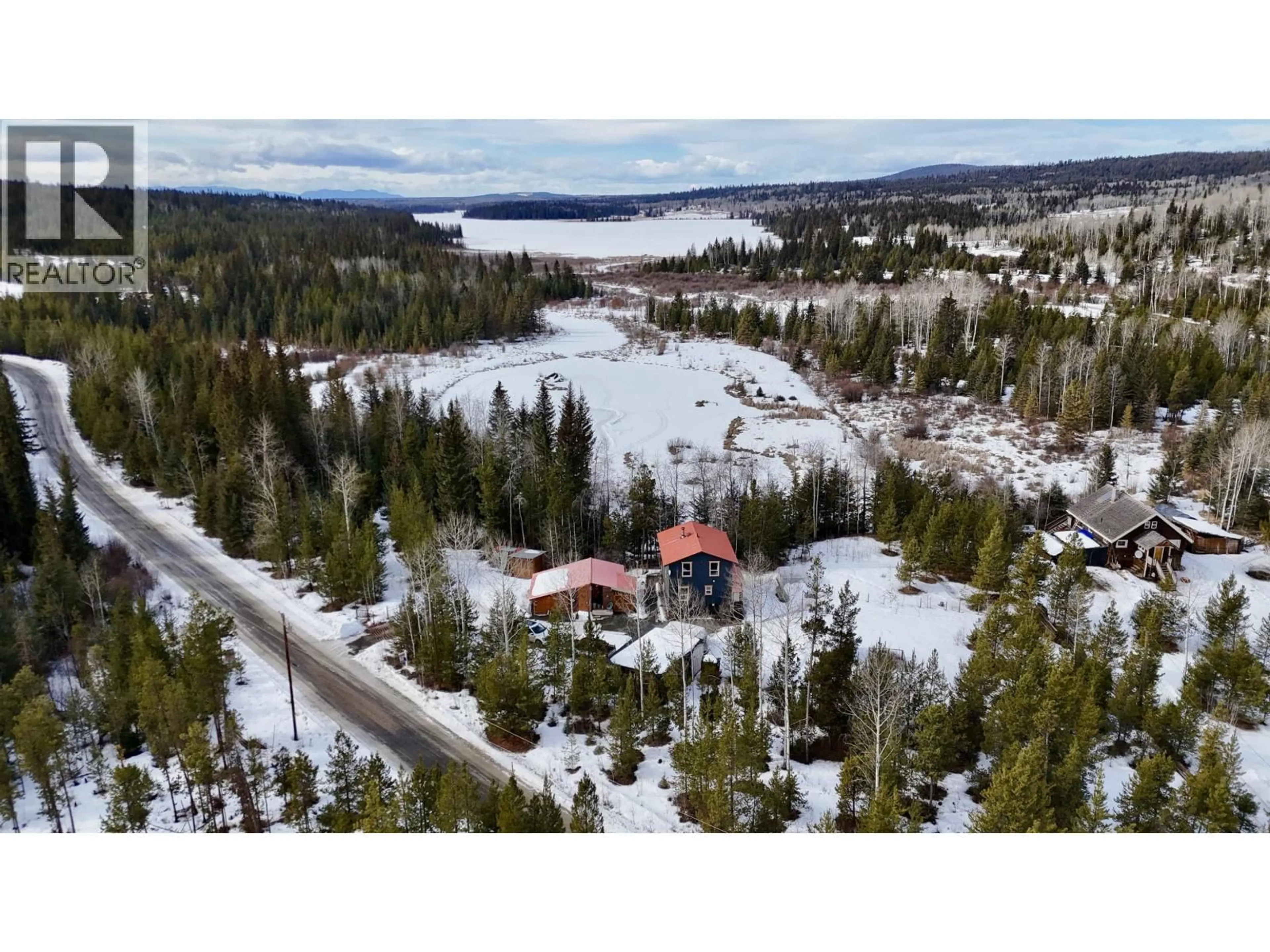 A pic from outside/outdoor area/front of a property/back of a property/a pic from drone, unknown for 6664 LITTLE GREEN LAKE ROAD, Green Lake British Columbia V0K2K1