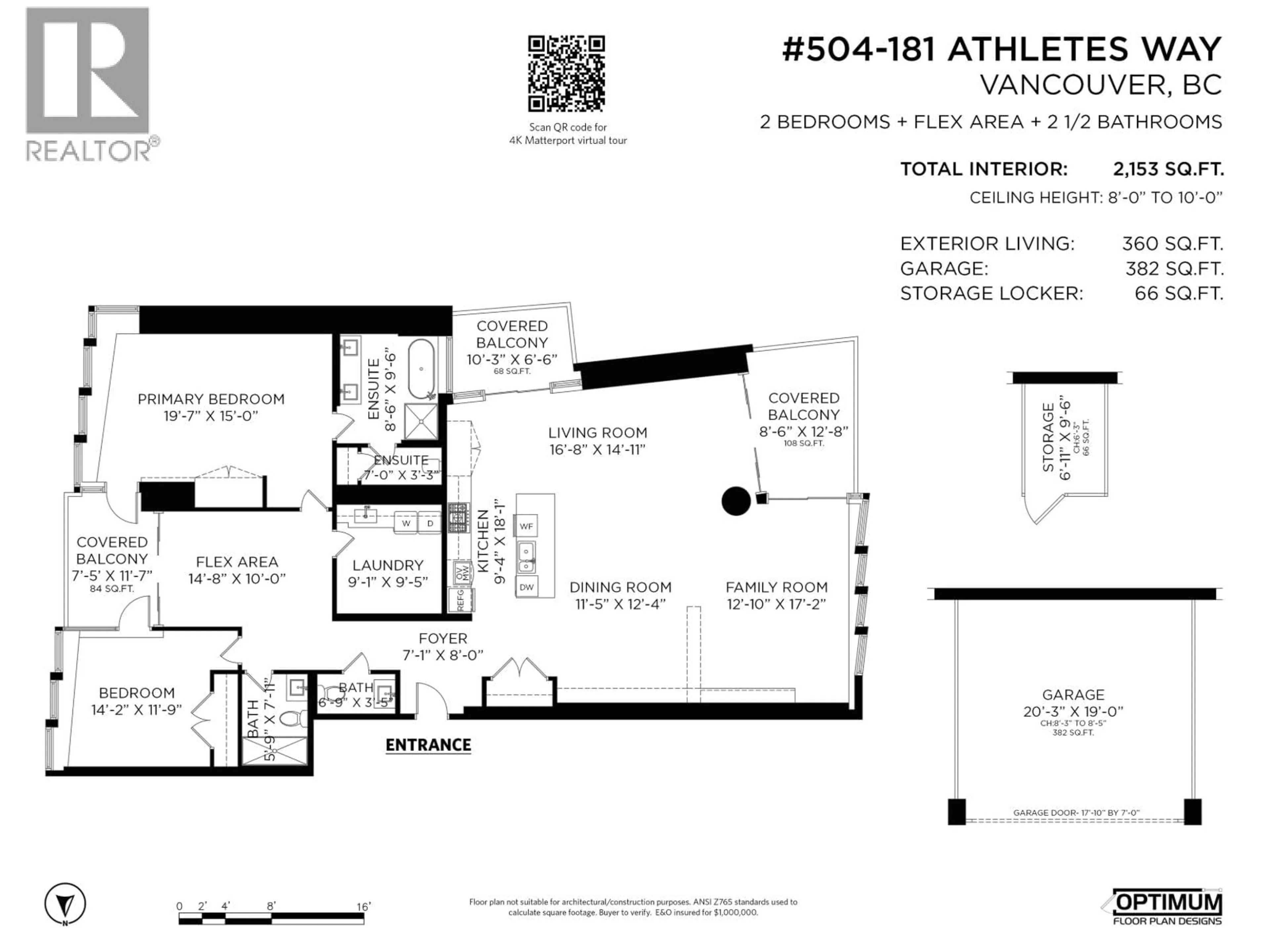 Floor plan for 504 - 181 ATHLETES WAY, Vancouver British Columbia V5Y0E5