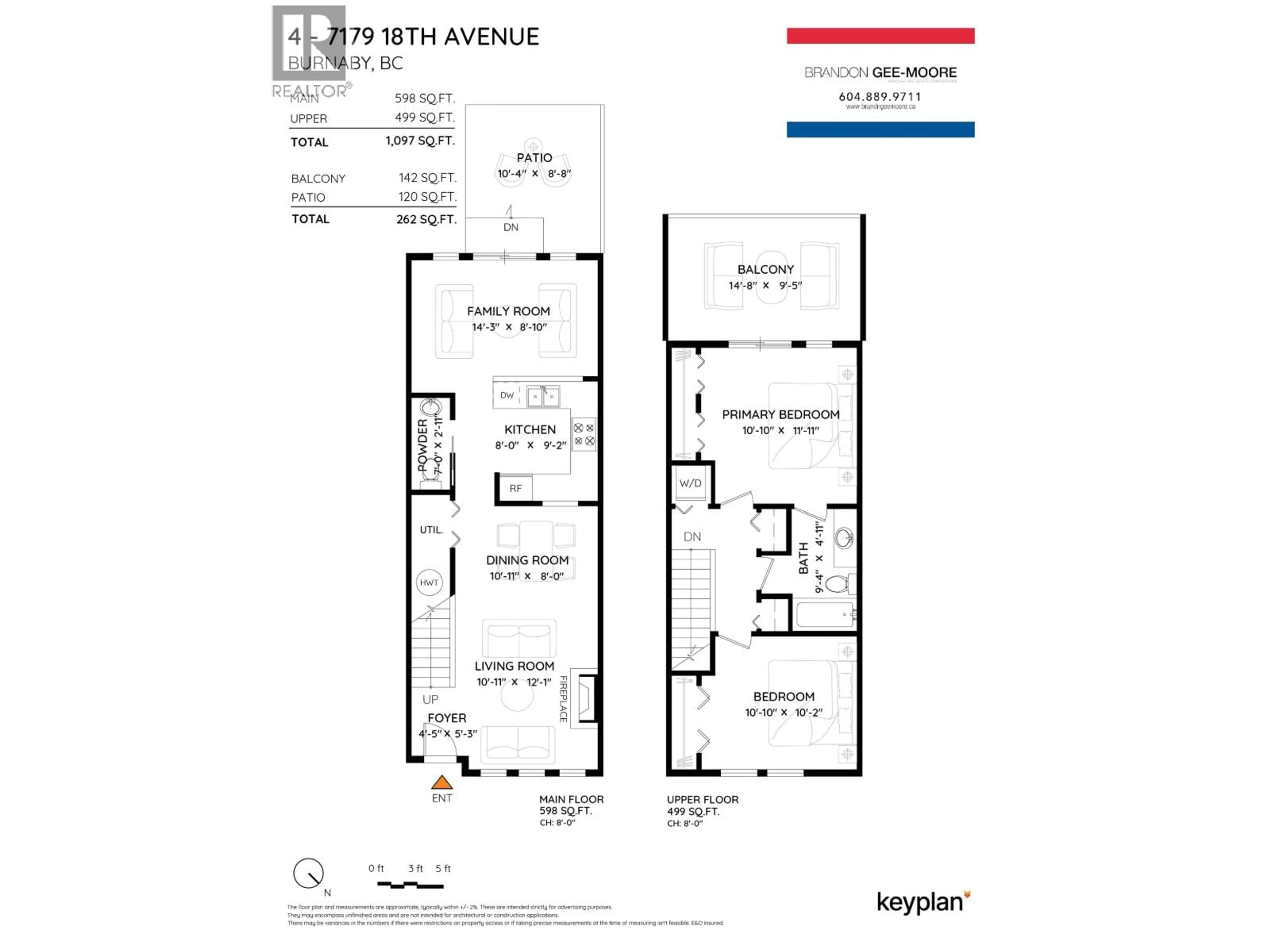 Floor plan for 4 - 7179 18TH AVENUE, Burnaby British Columbia V3N1H2