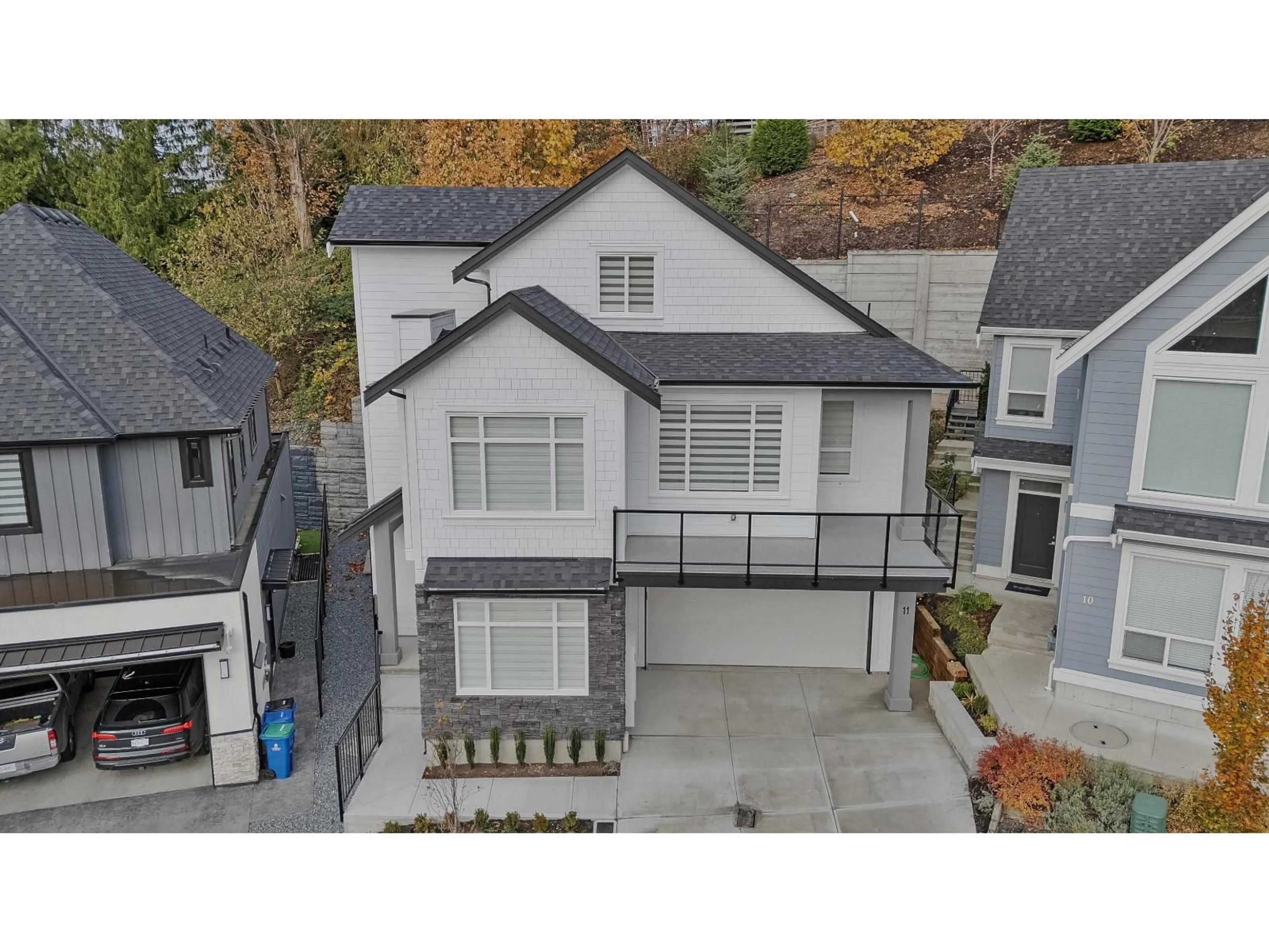 A pic from outside/outdoor area/front of a property/back of a property/a pic from drone, street for 11 - 4217 OLD CLAYBURN ROAD, Abbotsford British Columbia V3G1L5