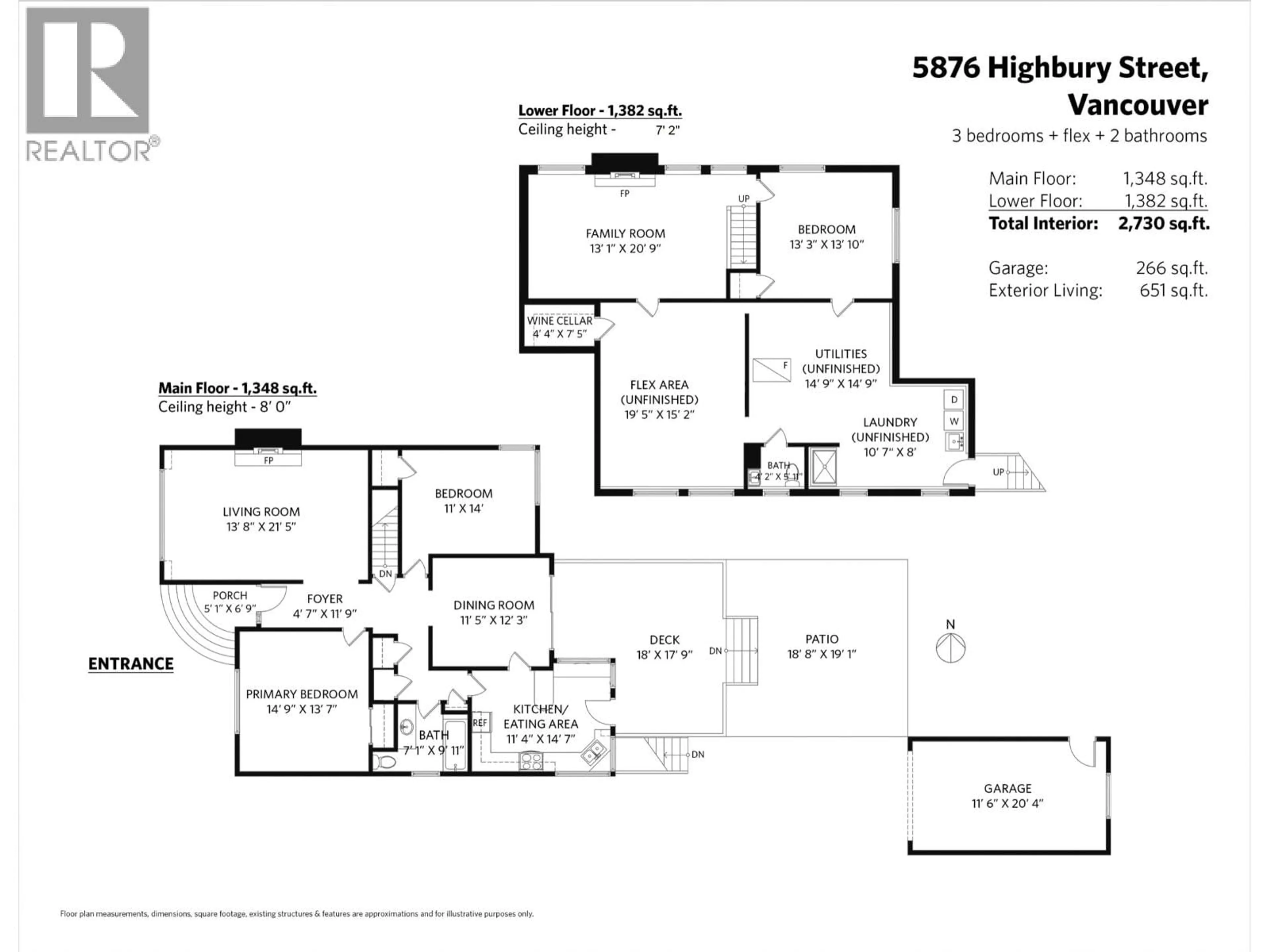 Floor plan for 5876 HIGHBURY STREET, Vancouver British Columbia V6N1Z1