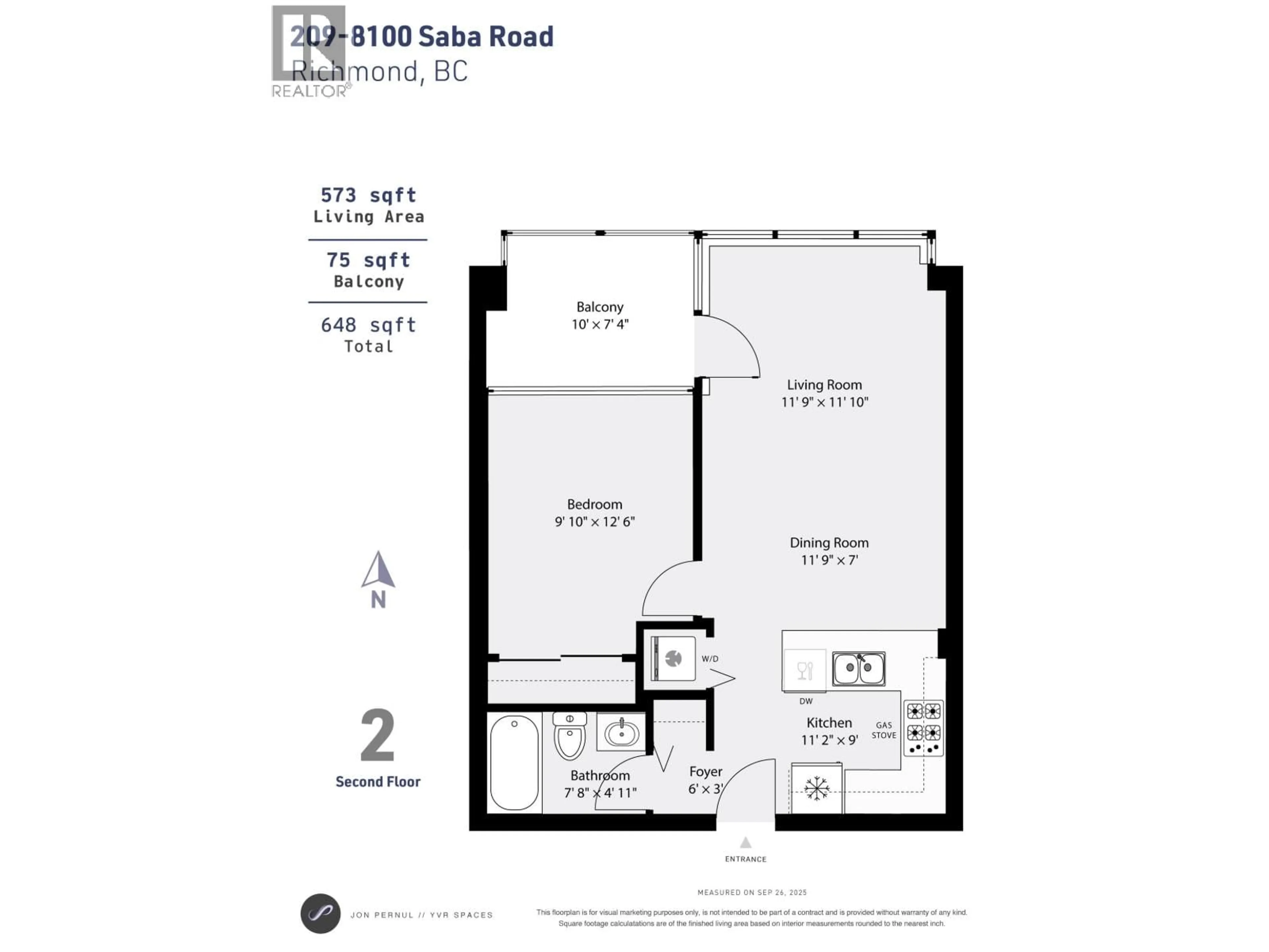 Floor plan for 209 - 8100 SABA ROAD, Richmond British Columbia V6Y4H1