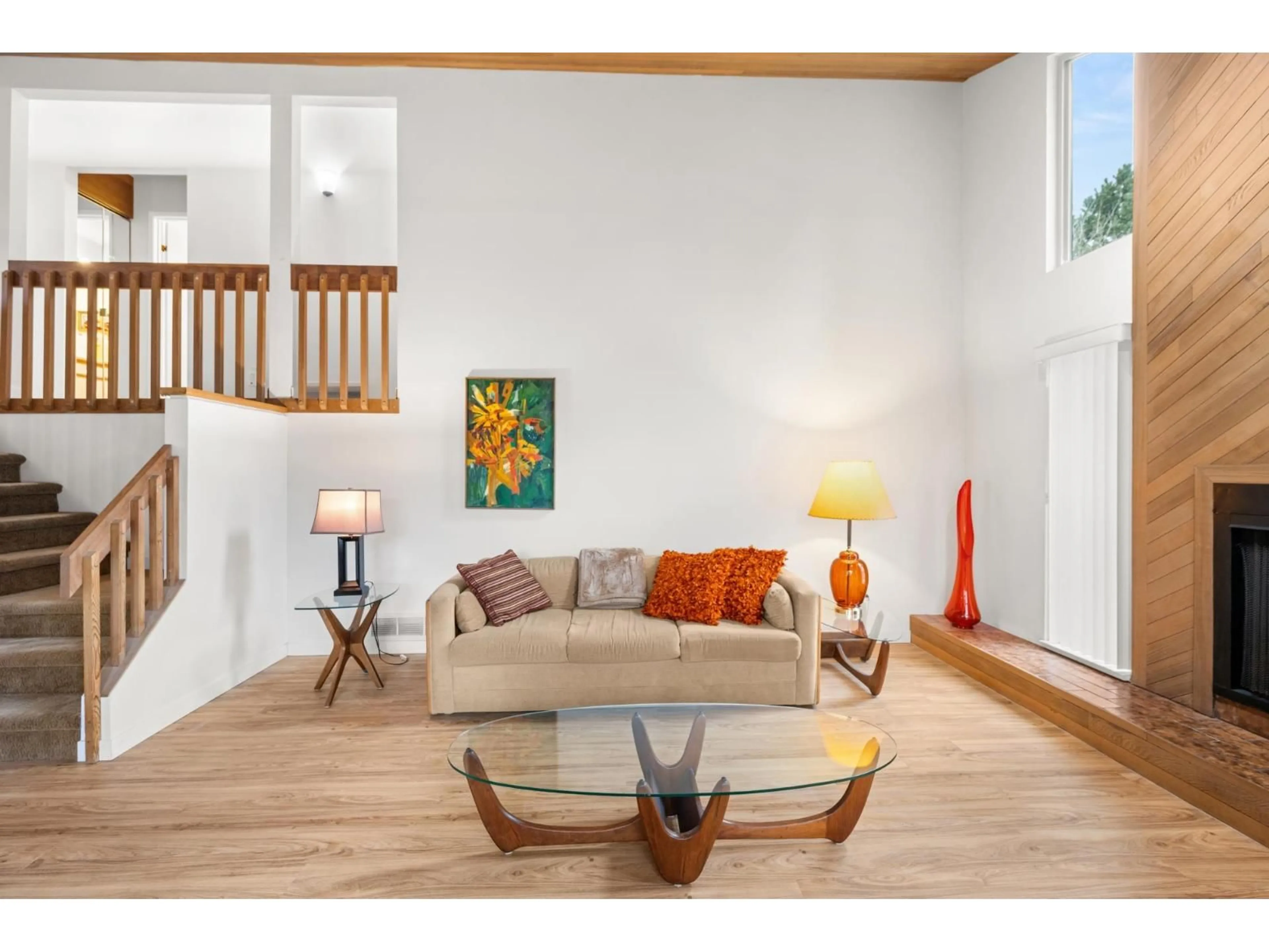 Living room with furniture, wood/laminate floor for 1785 140A STREET, Surrey British Columbia V4A6T9