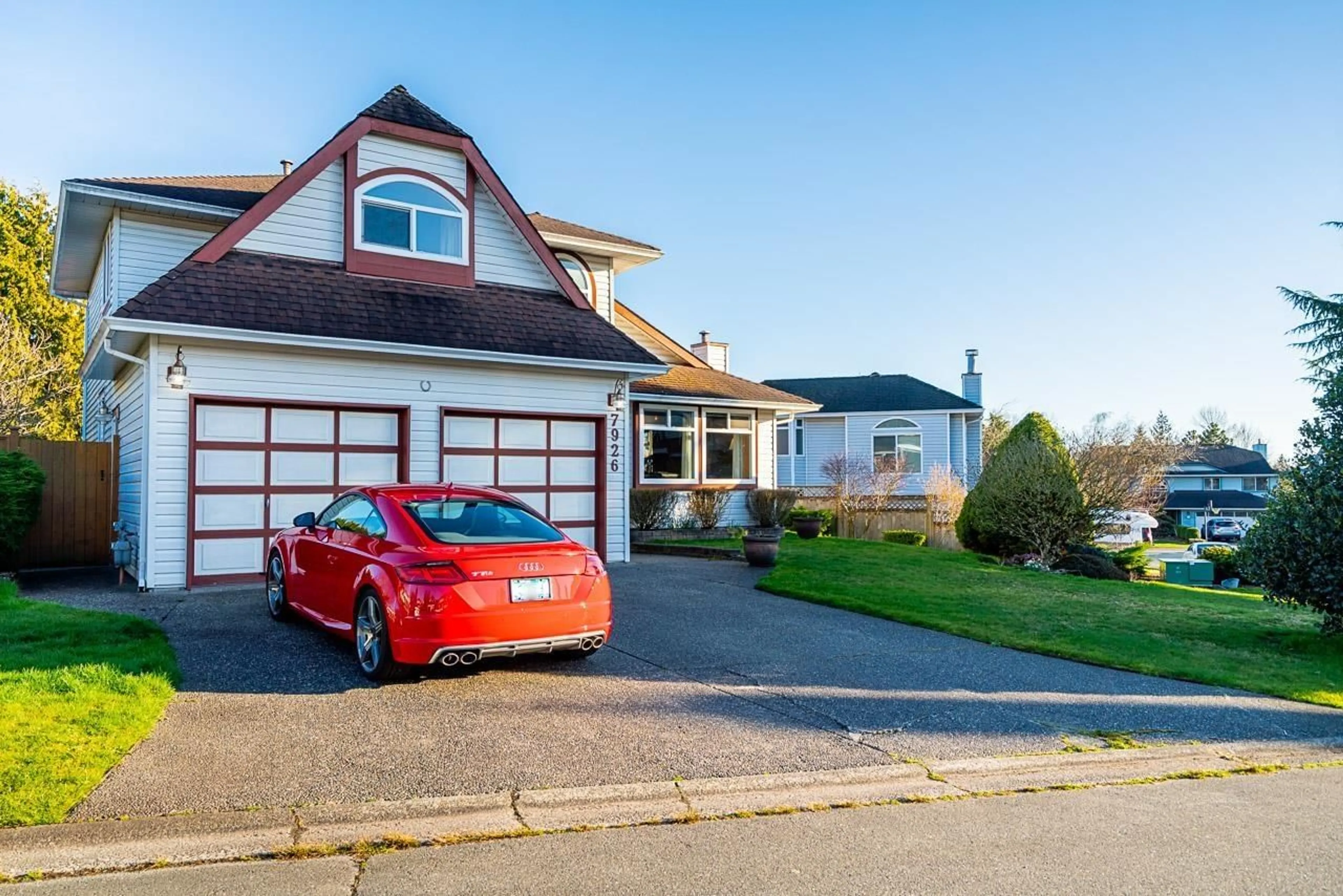 Home with vinyl exterior material, street for 7926 161 STREET, Surrey British Columbia V4N0K3