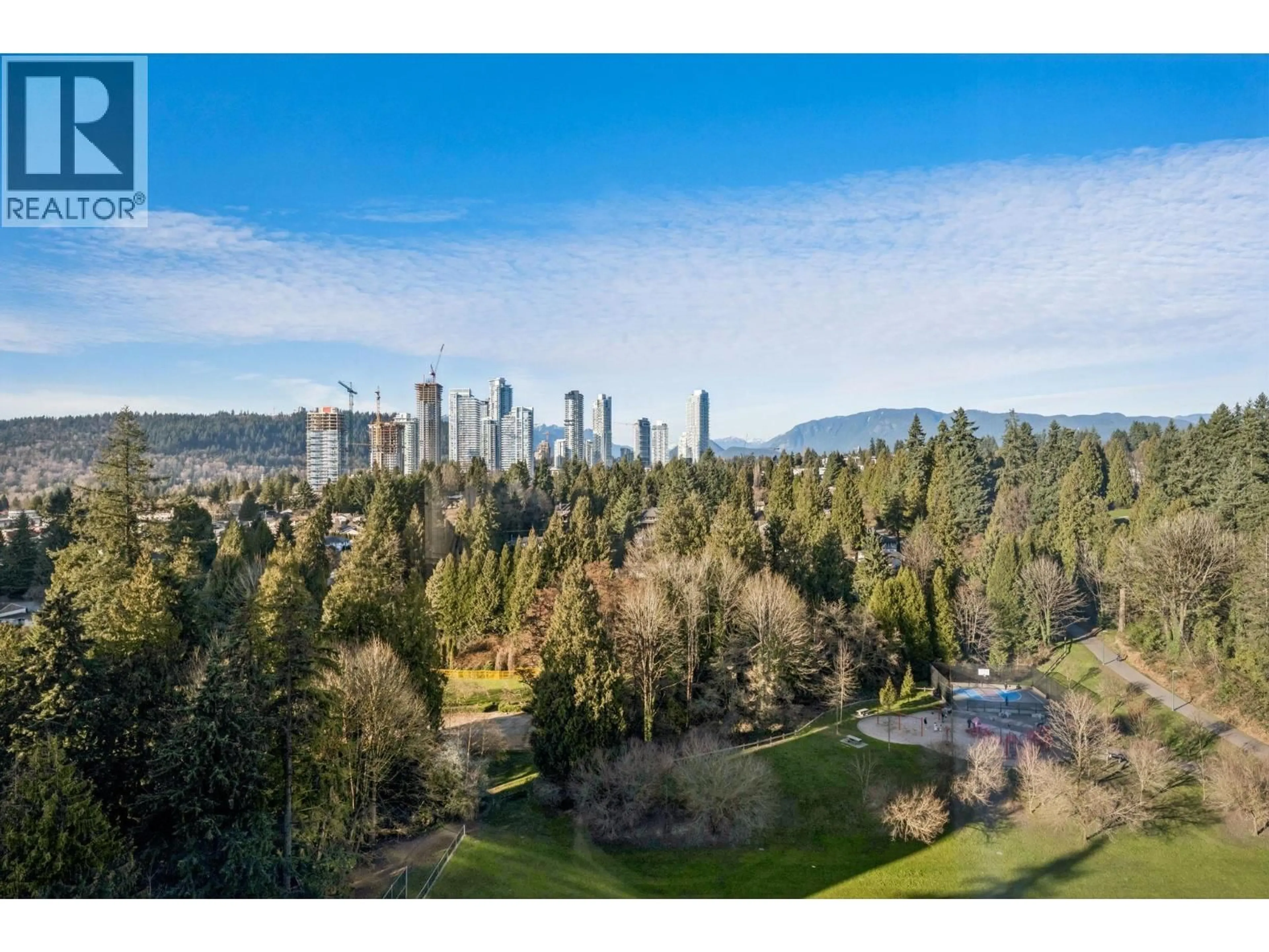 A pic from outside/outdoor area/front of a property/back of a property/a pic from drone, forest/trees view for 1902 - 555 AUSTIN AVENUE, Coquitlam British Columbia V3K6R8