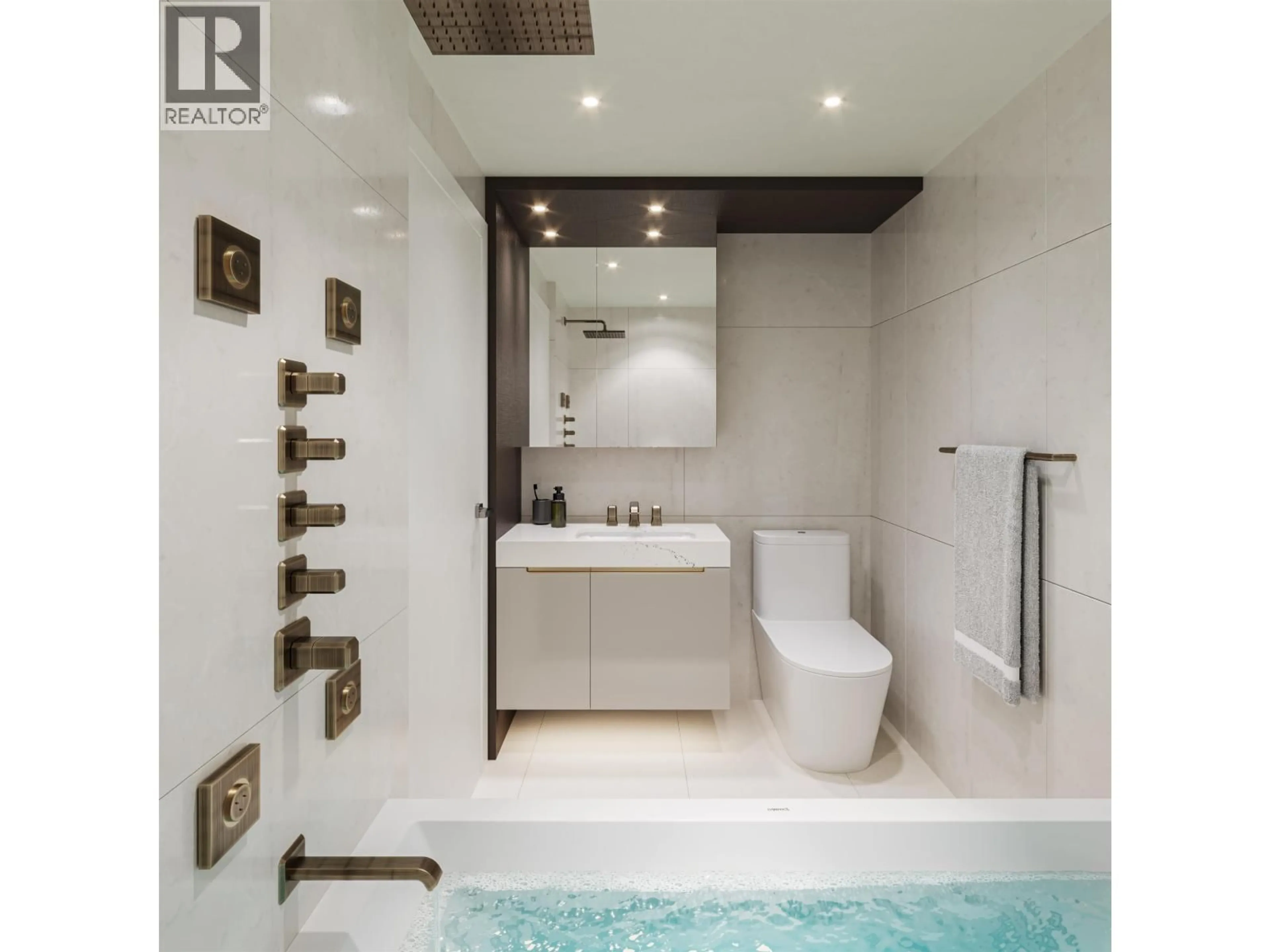 Contemporary bathroom, ceramic/tile floor for 402 - 2323 FIR STREET, Vancouver British Columbia V6J1S5