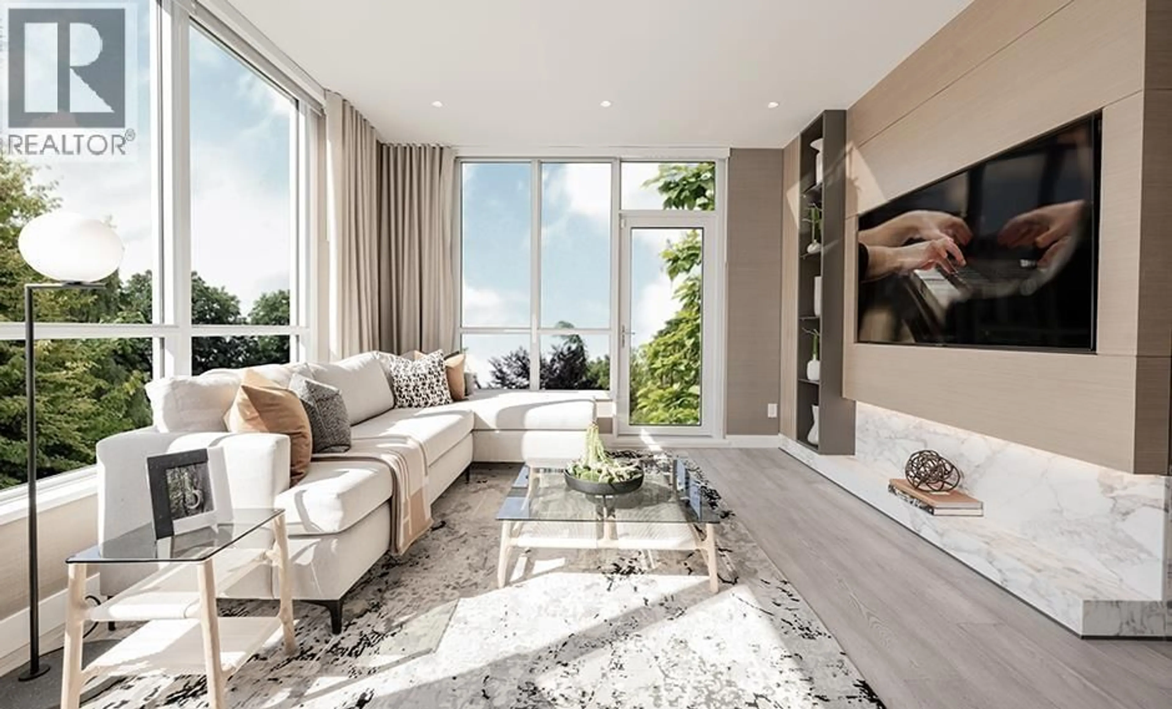 Living room with furniture, unknown for 1412 - 6138 BIRNEY AVENUE, Vancouver British Columbia V6T1W5