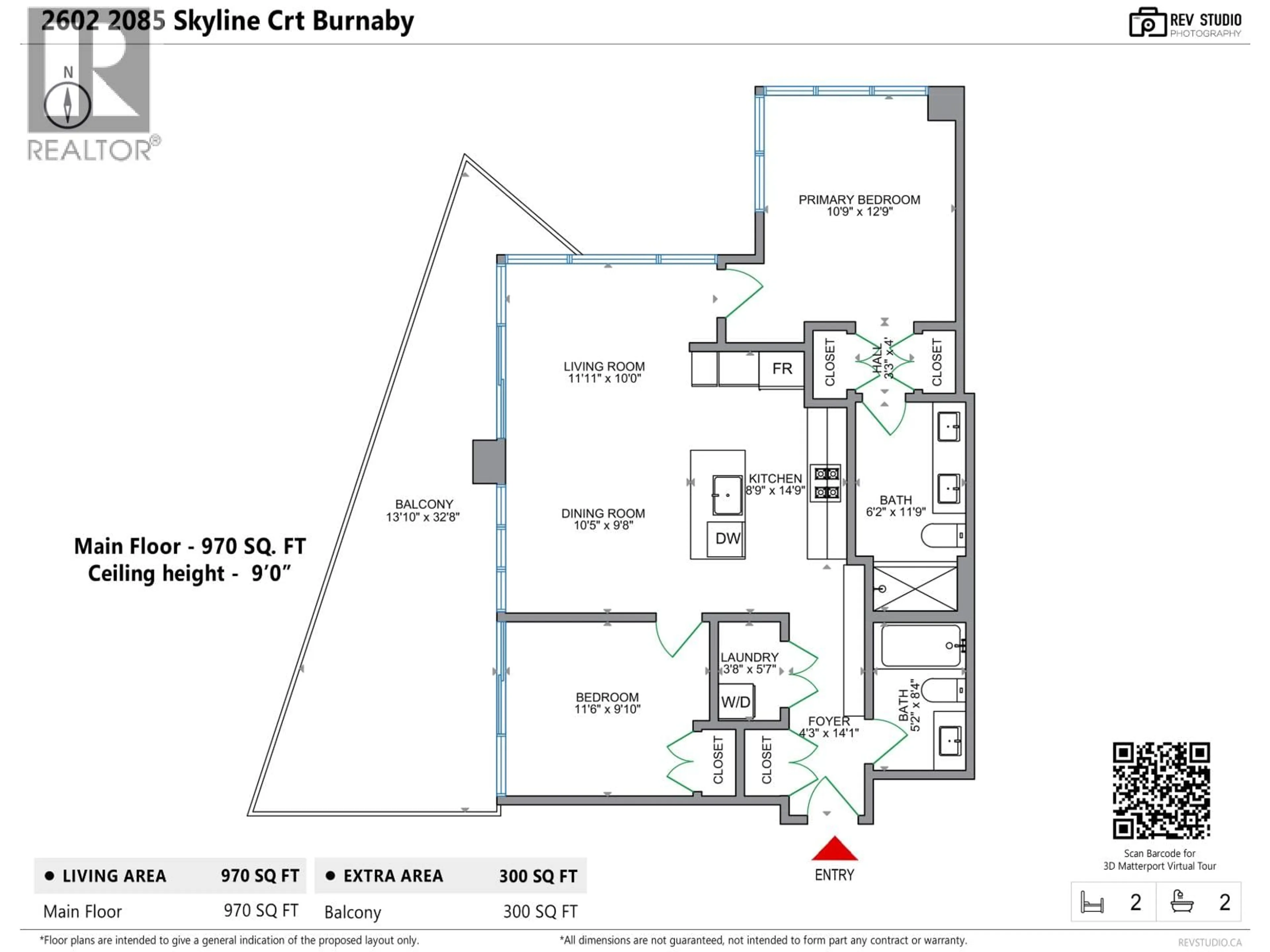 Floor plan for 2602 - 2085 SKYLINE COURT, Burnaby British Columbia V5C0M6