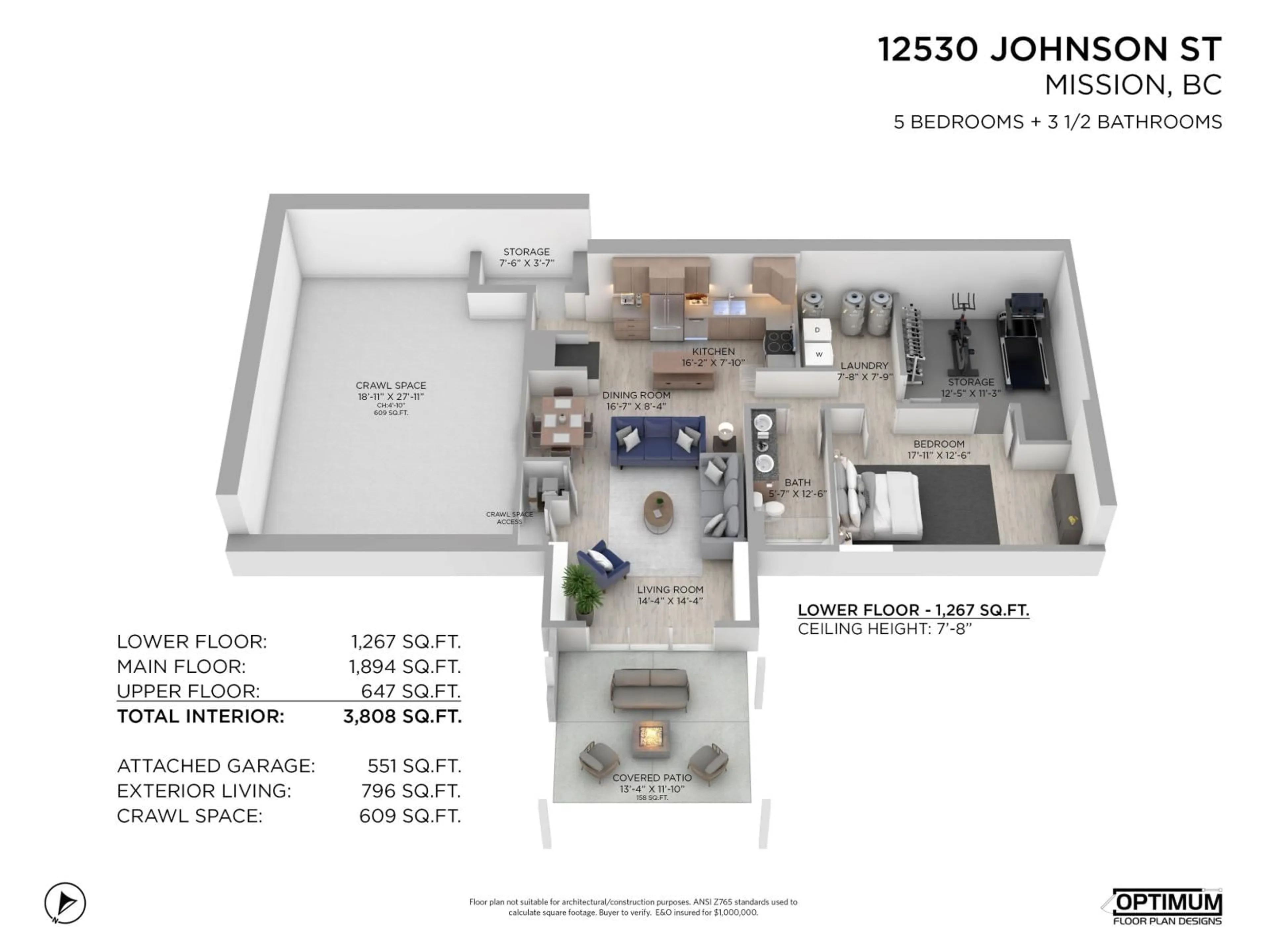 Floor plan for 12530 JOHNSON STREET, Mission British Columbia V4S1L5