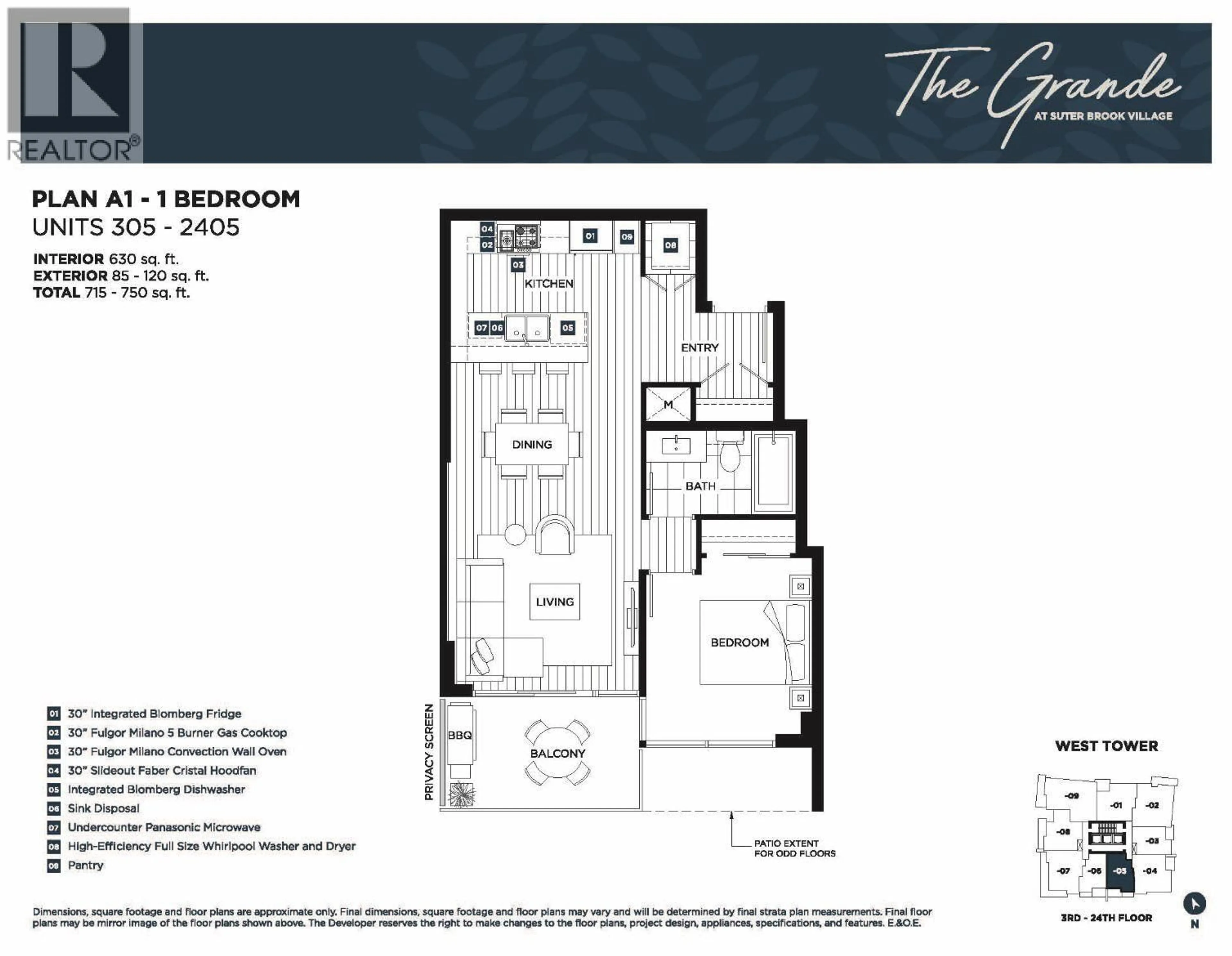 Floor plan for 1805 - 305 MORRISSEY ROAD, Port Moody British Columbia V3H0M3