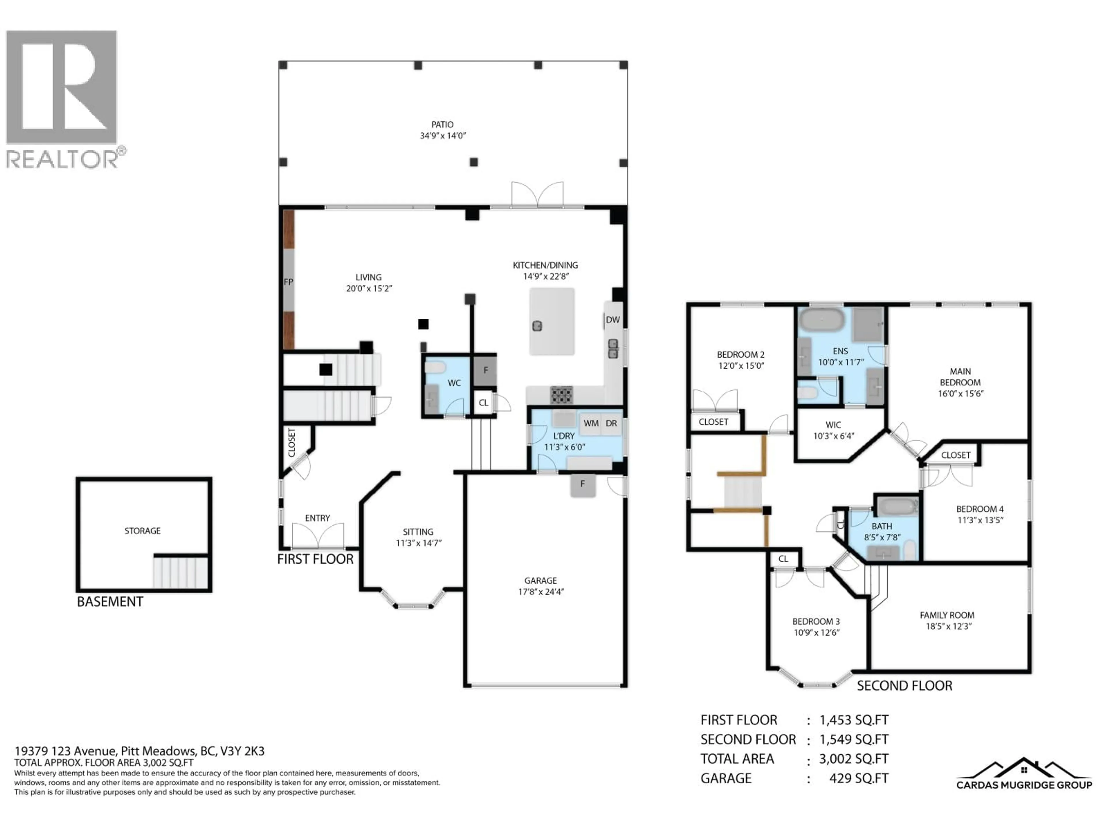 Floor plan for 19379 123 AVENUE, Pitt Meadows British Columbia V3Y2K3