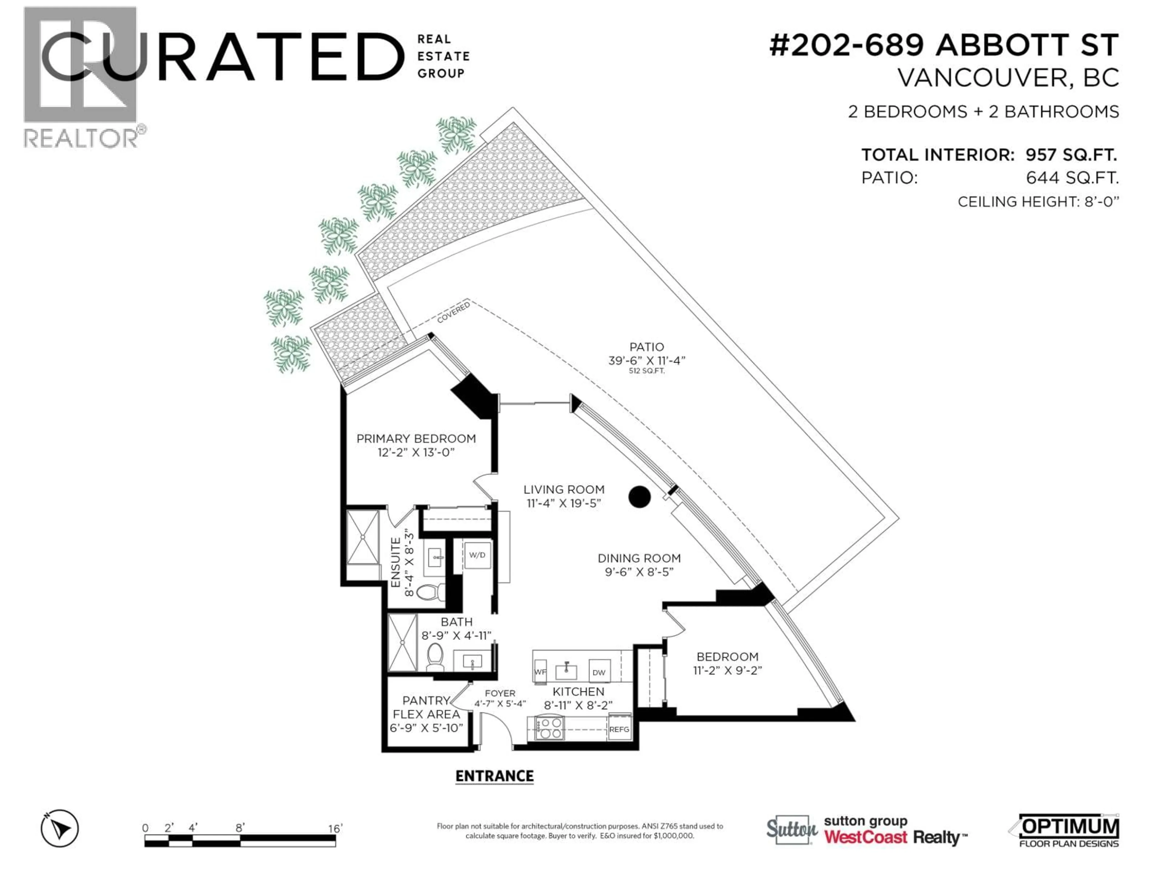 Floor plan for 202 - 689 ABBOTT STREET, Vancouver British Columbia V6B0J2