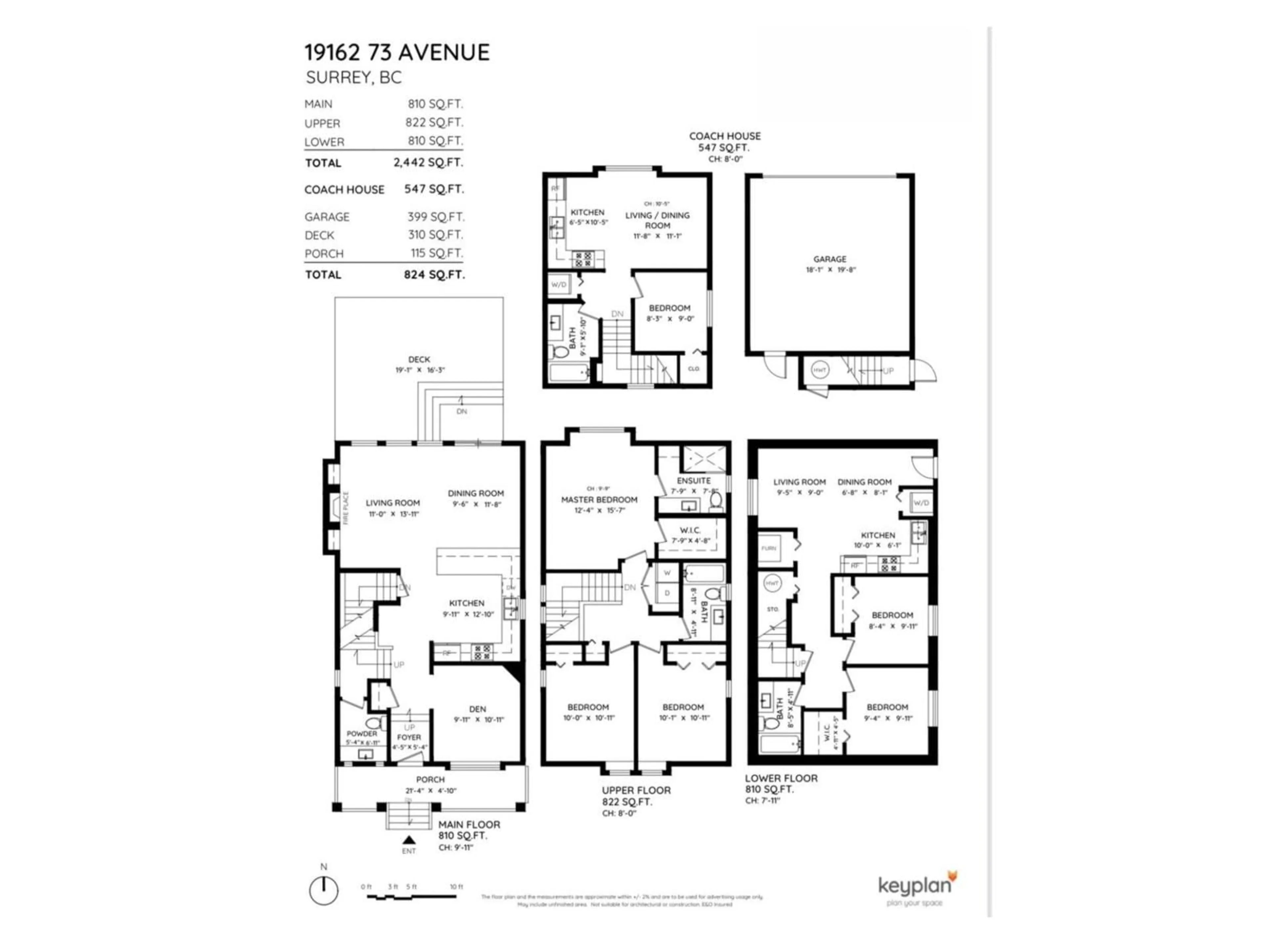 Floor plan for 19162 73 AVENUE, Surrey British Columbia V4N6L8