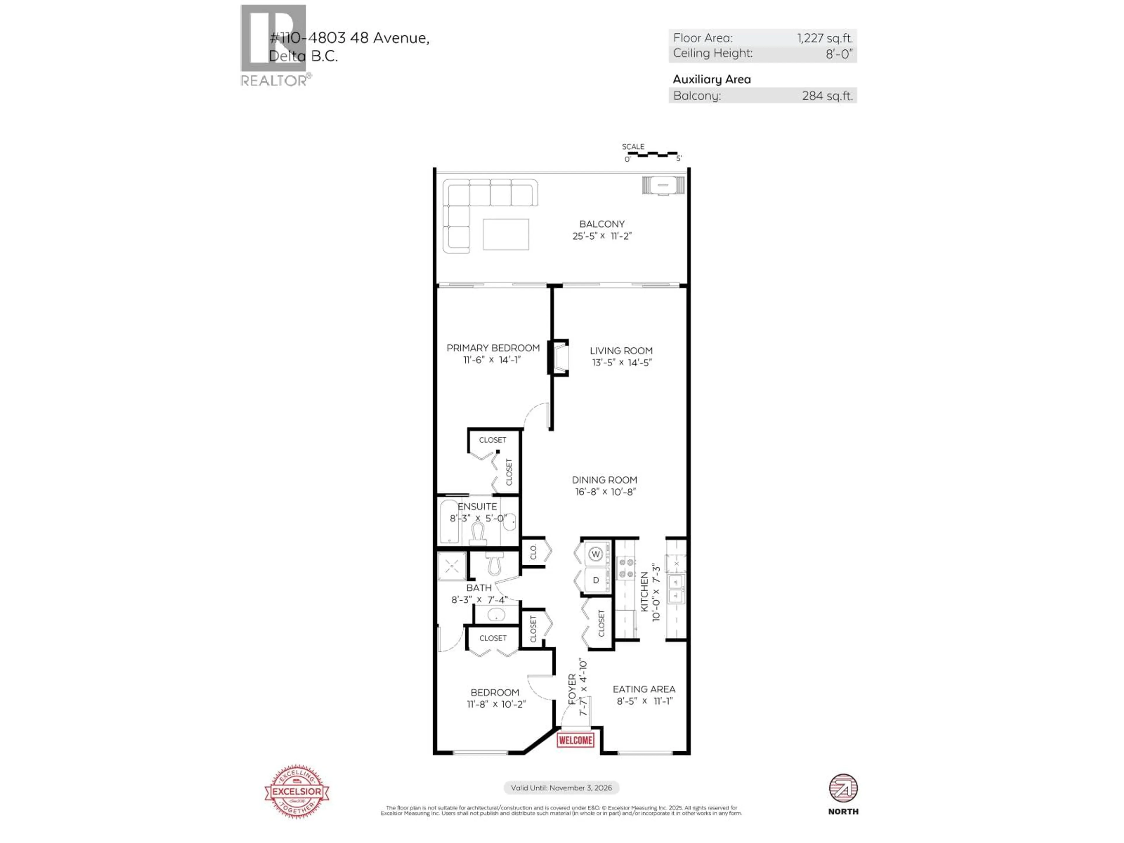 Floor plan for 110 - 4803 48 AVENUE, Delta British Columbia V4K1V2