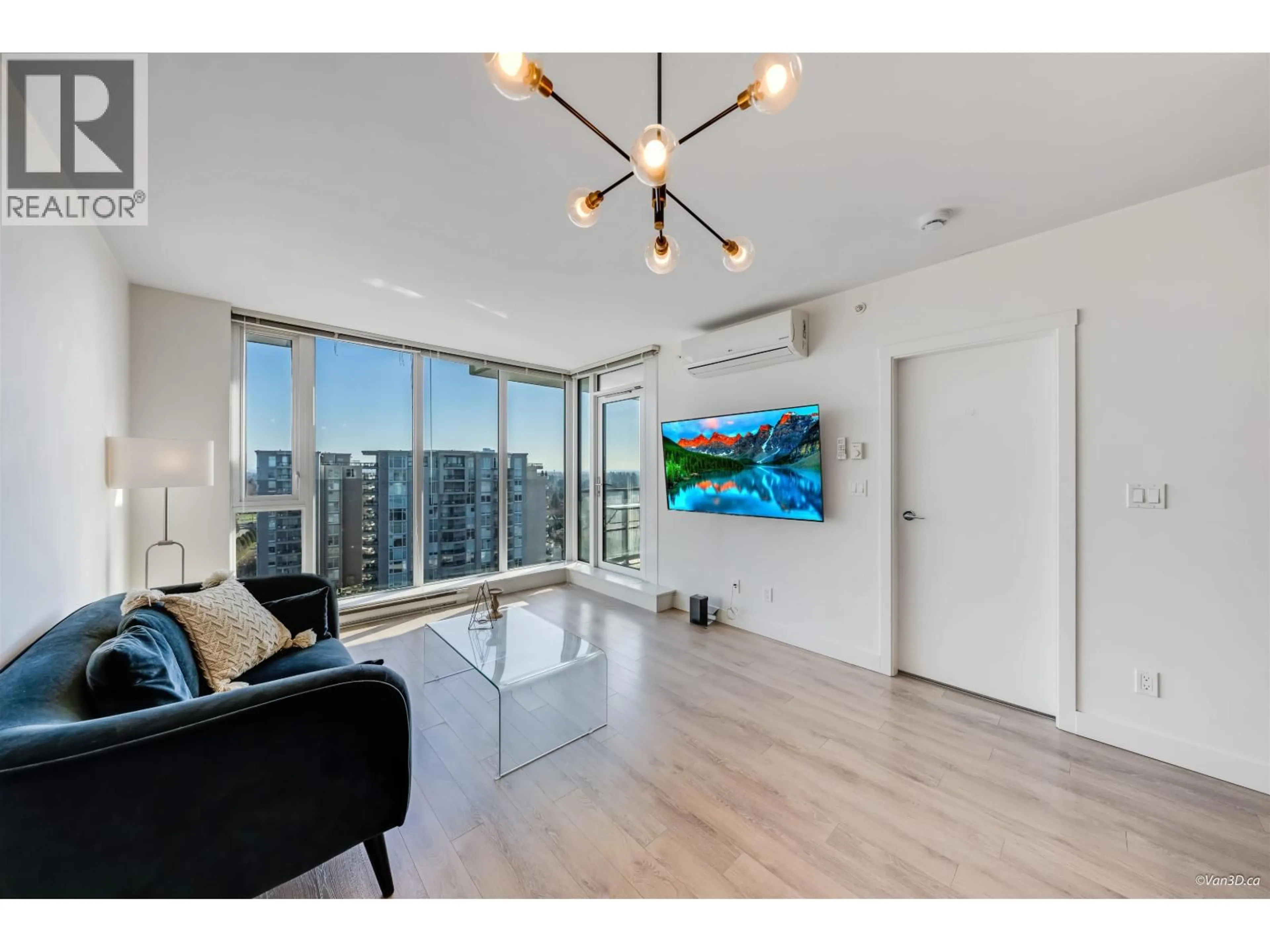 Living room with furniture, wood/laminate floor for 1901 - 8288 GRANVILLE AVENUE, Richmond British Columbia V6Y1P4