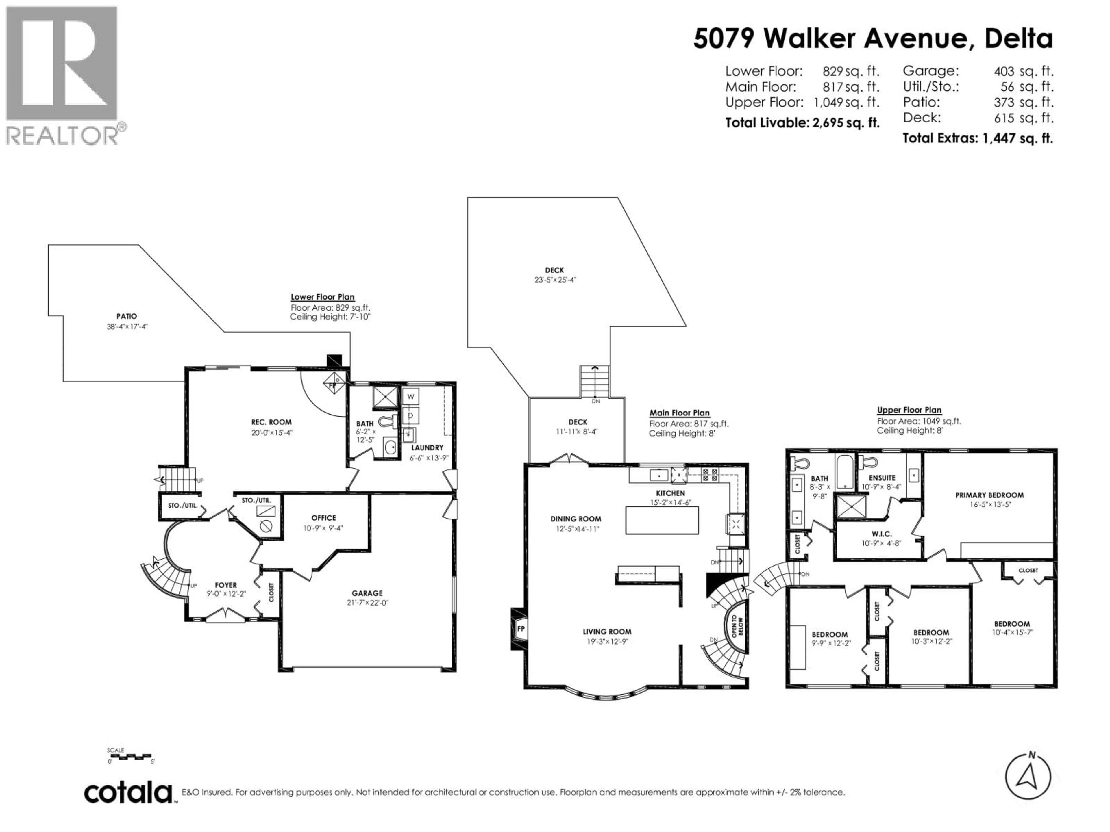 Floor plan for 5079 WALKER AVENUE, Delta British Columbia V4M1A8