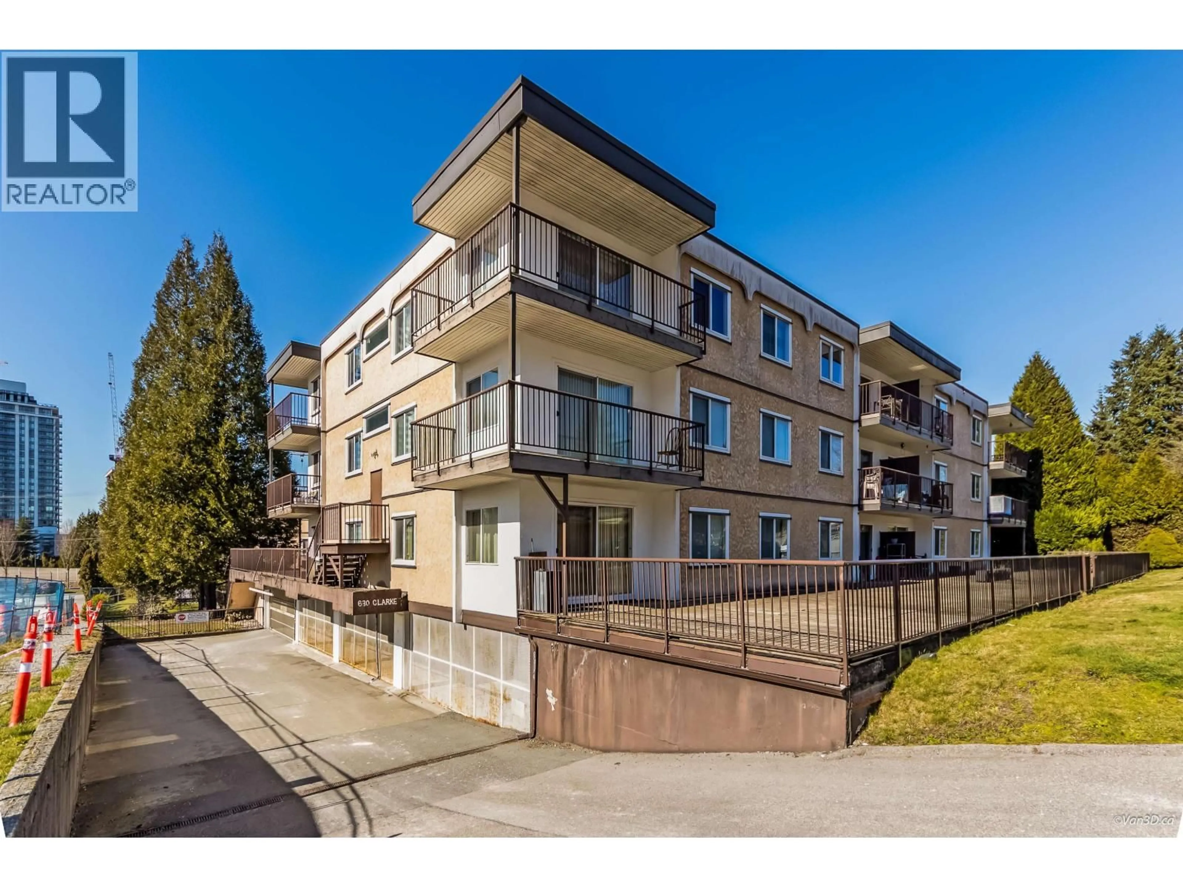 A pic from outside/outdoor area/front of a property/back of a property/a pic from drone, street for 209 - 630 CLARKE ROAD, Coquitlam British Columbia V3J3X8