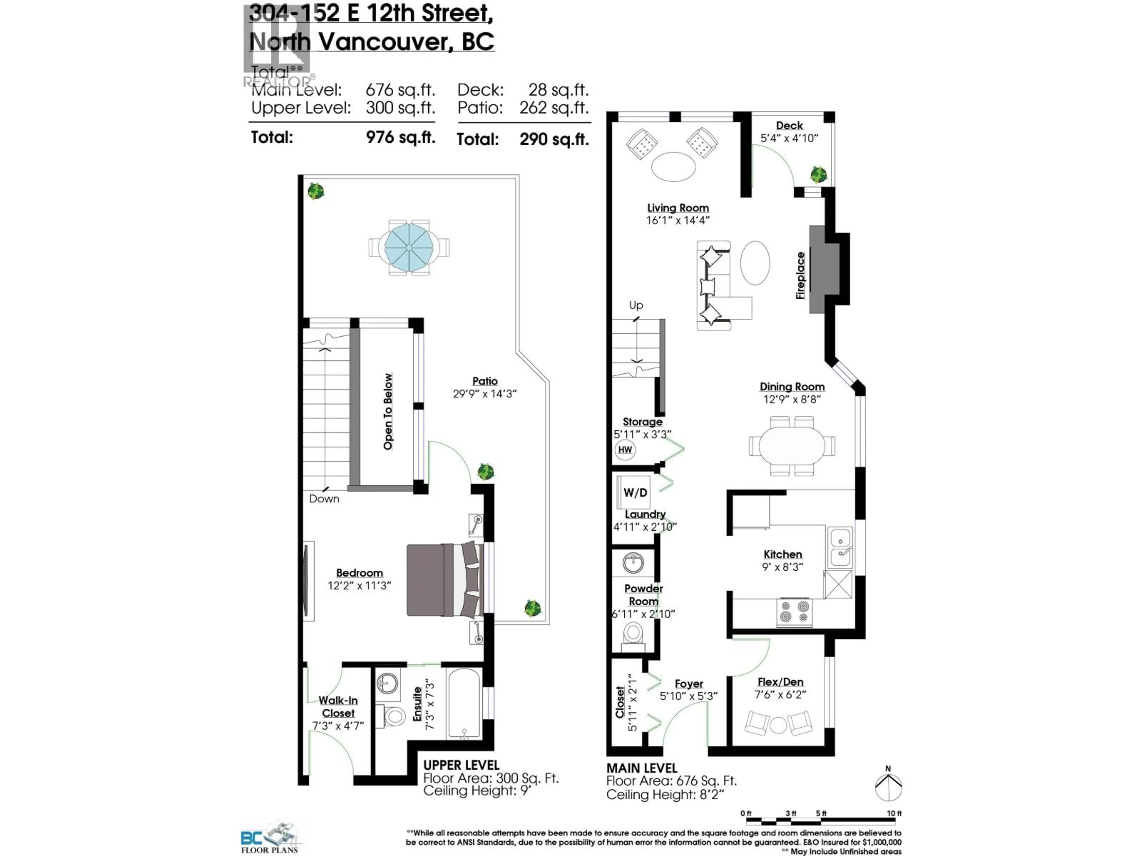 Floor plan for 304 - 152 12TH STREET, North Vancouver British Columbia V7L2J4