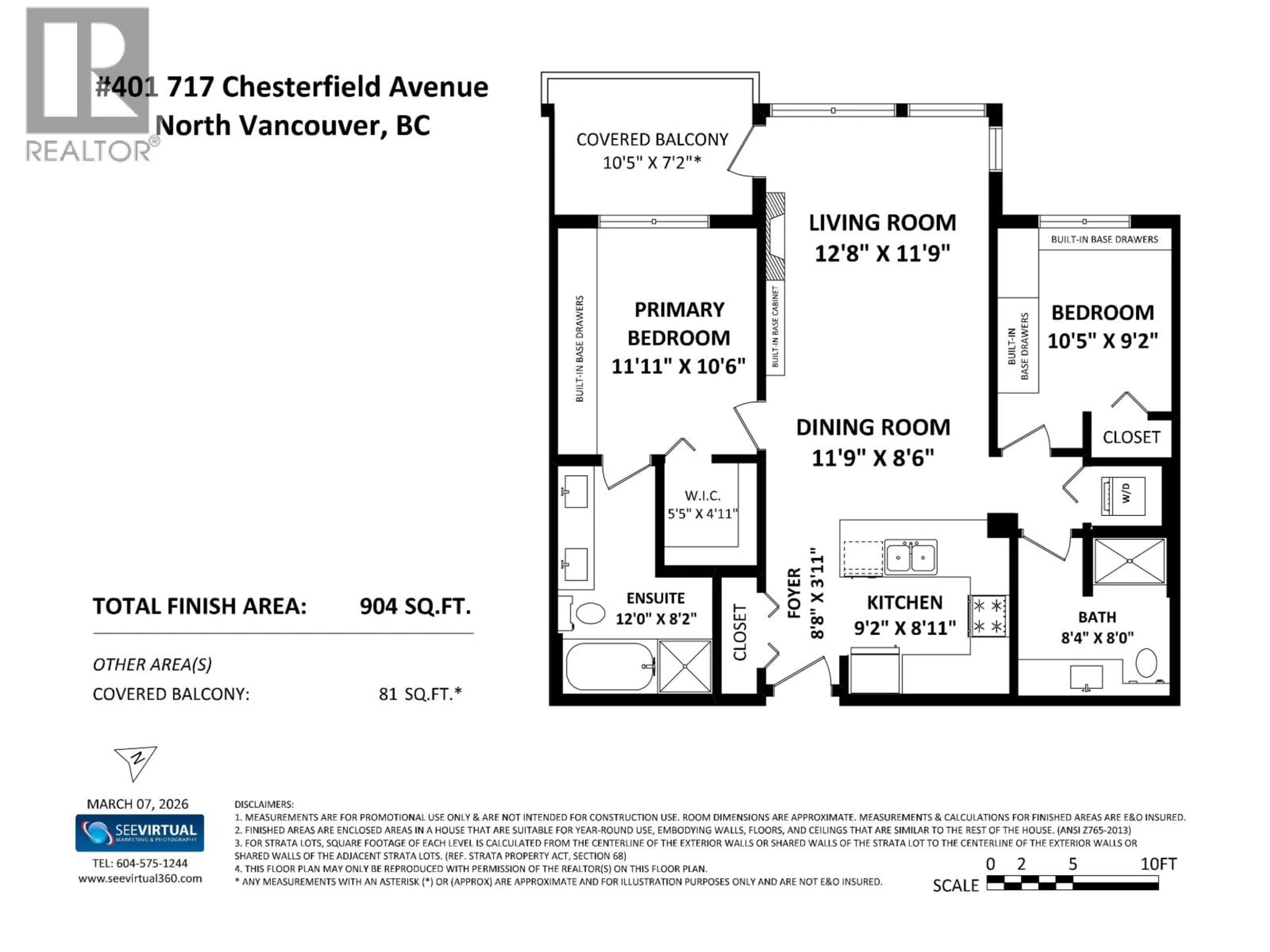 Floor plan for 401 - 717 CHESTERFIELD AVENUE, North Vancouver British Columbia V7M3L8