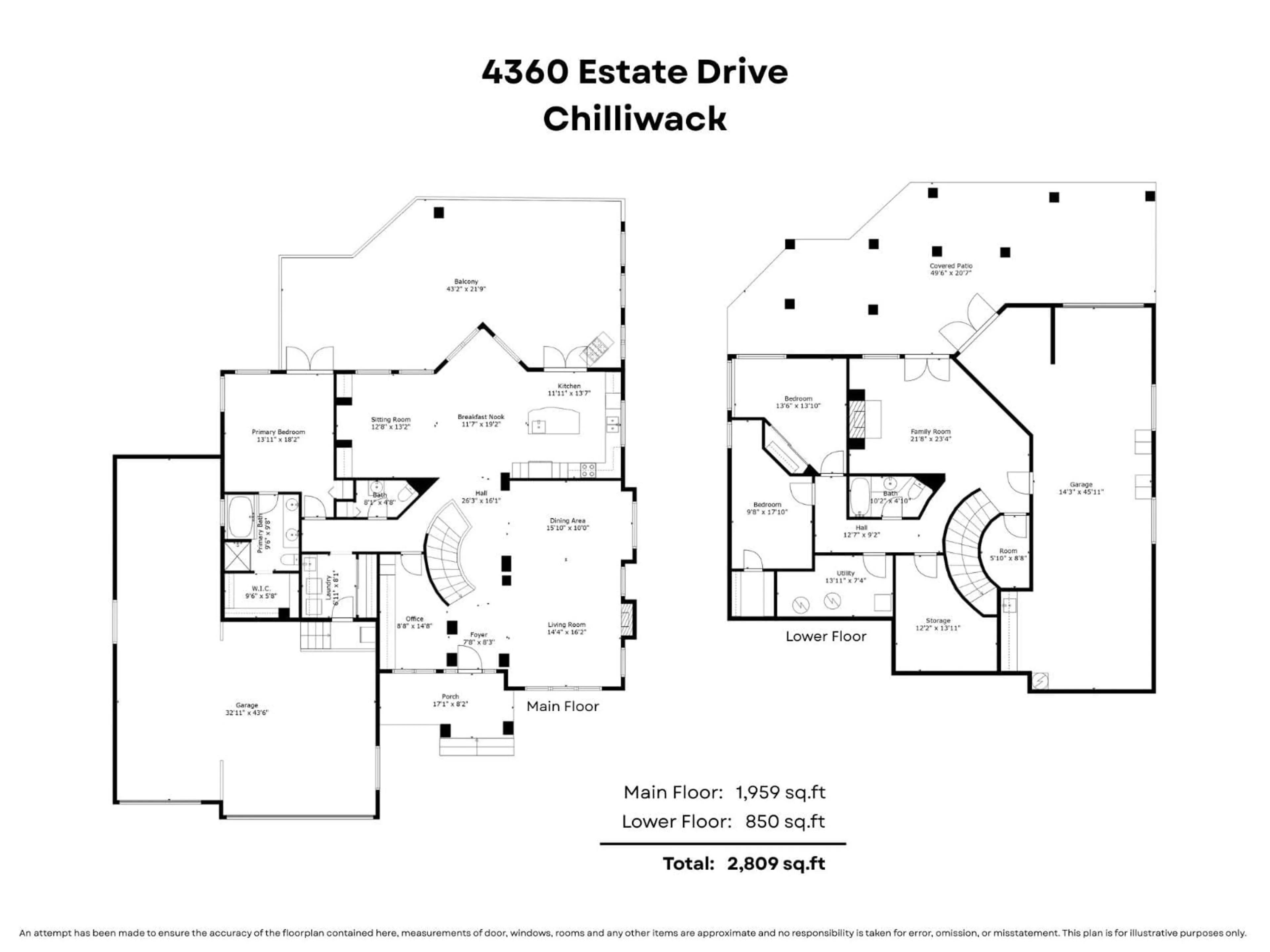 Floor plan for 4360 ESTATE DRIVE, Chilliwack British Columbia V2R3B4