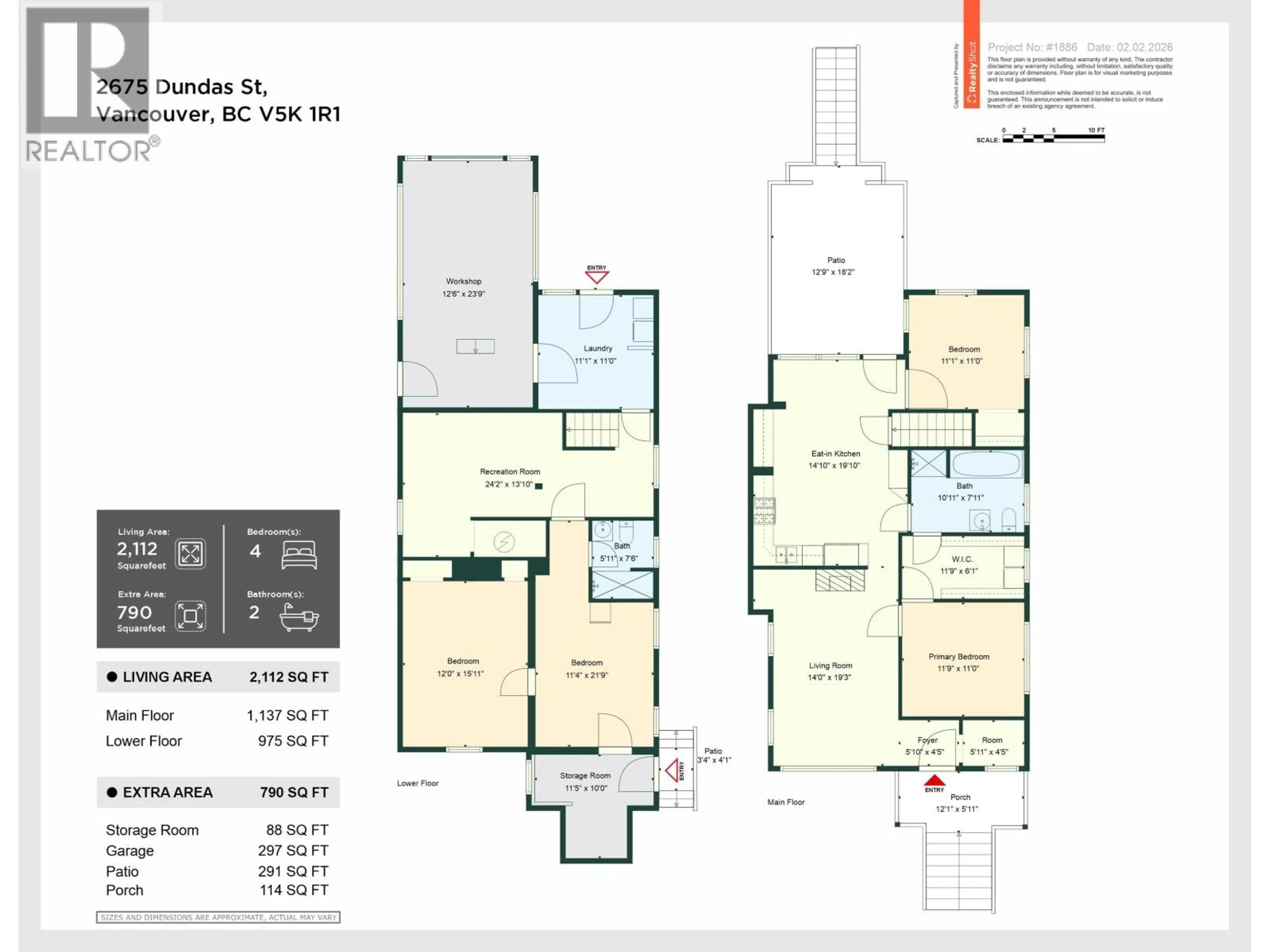 Floor plan for 2675 DUNDAS STREET, Vancouver British Columbia V5K1R1