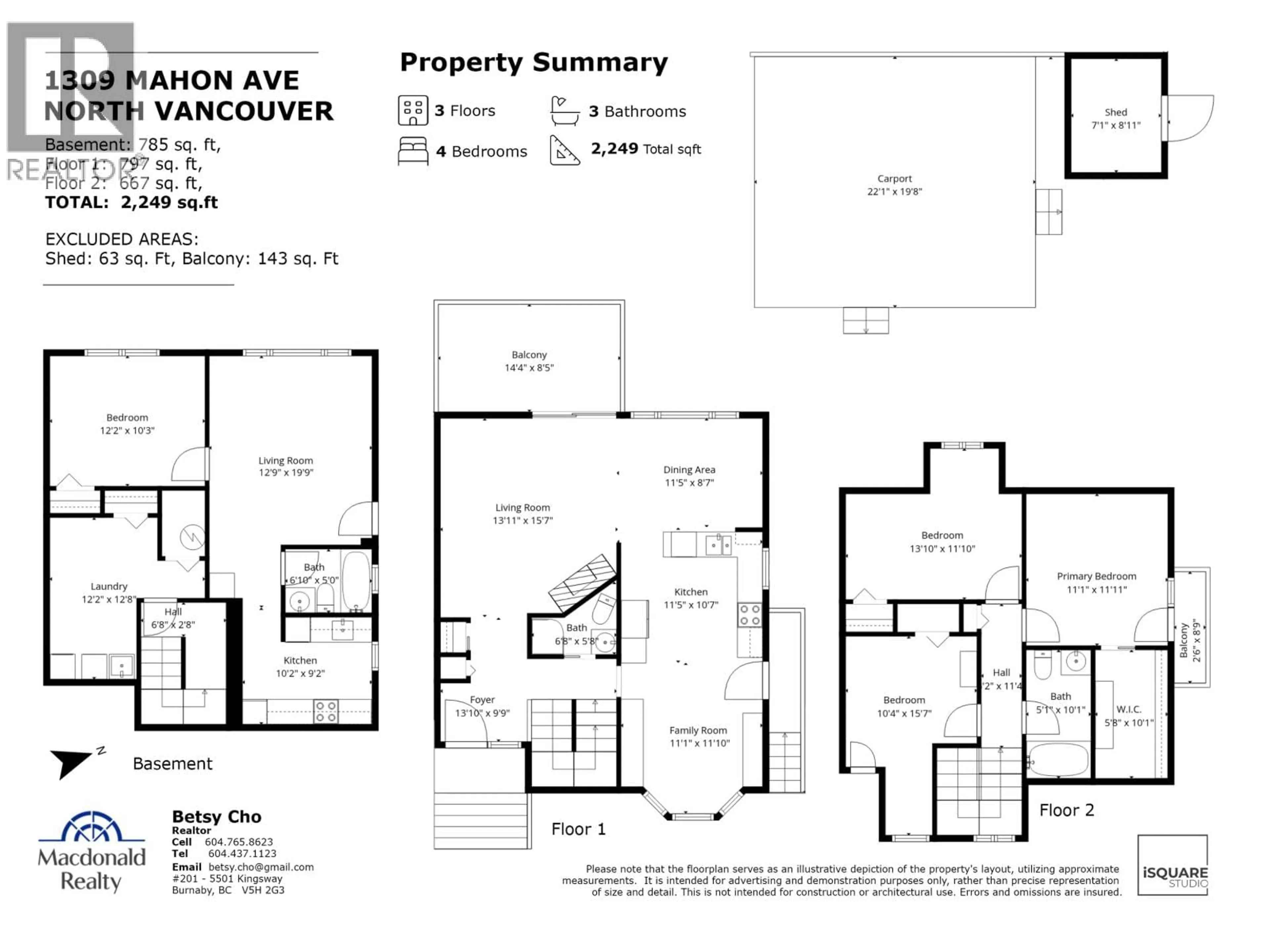 Floor plan for 1309 MAHON AVENUE, North Vancouver British Columbia V7M2S2