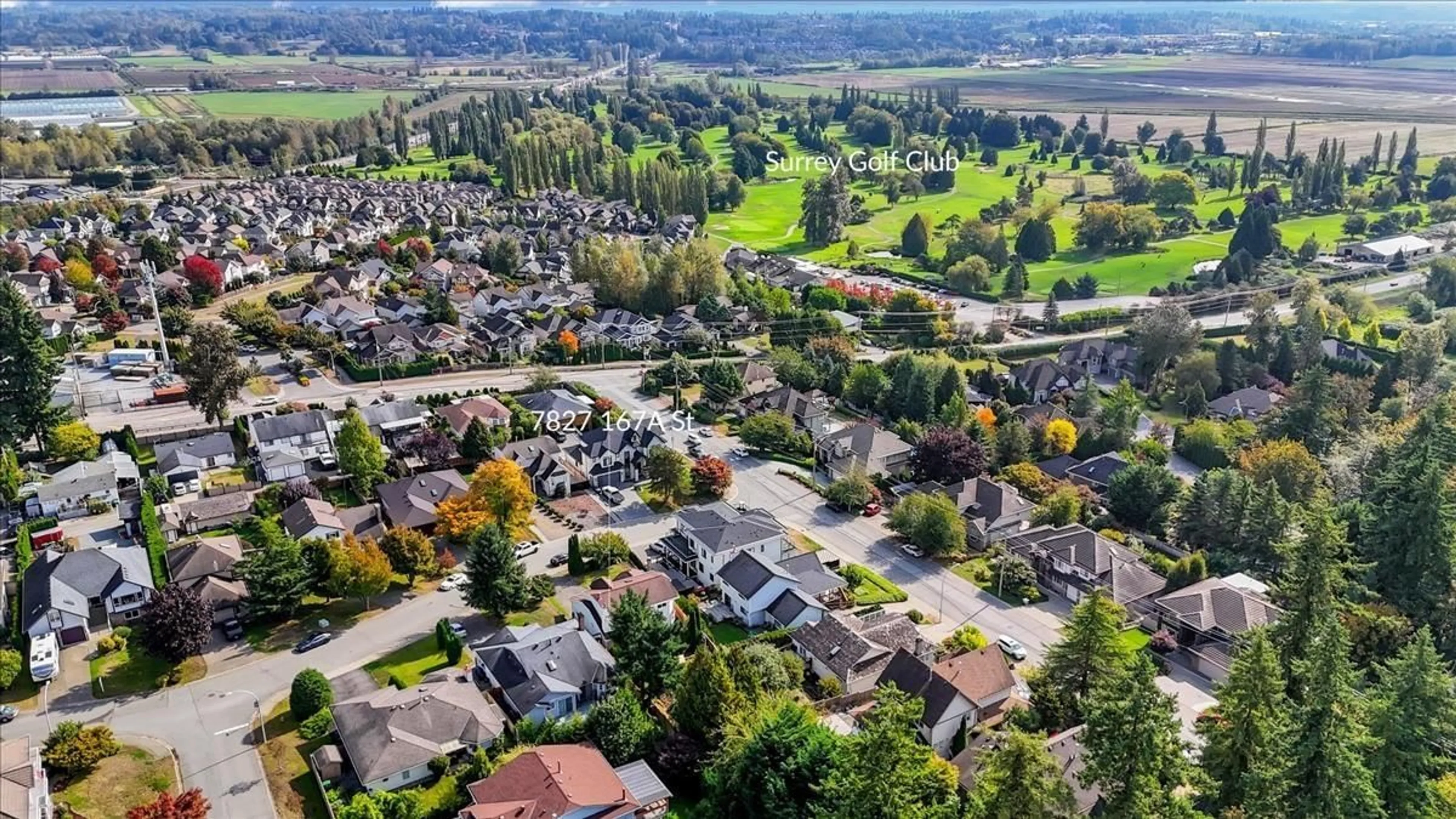 A pic from outside/outdoor area/front of a property/back of a property/a pic from drone, unknown for 7827 167A STREET, Surrey British Columbia V4N0L9