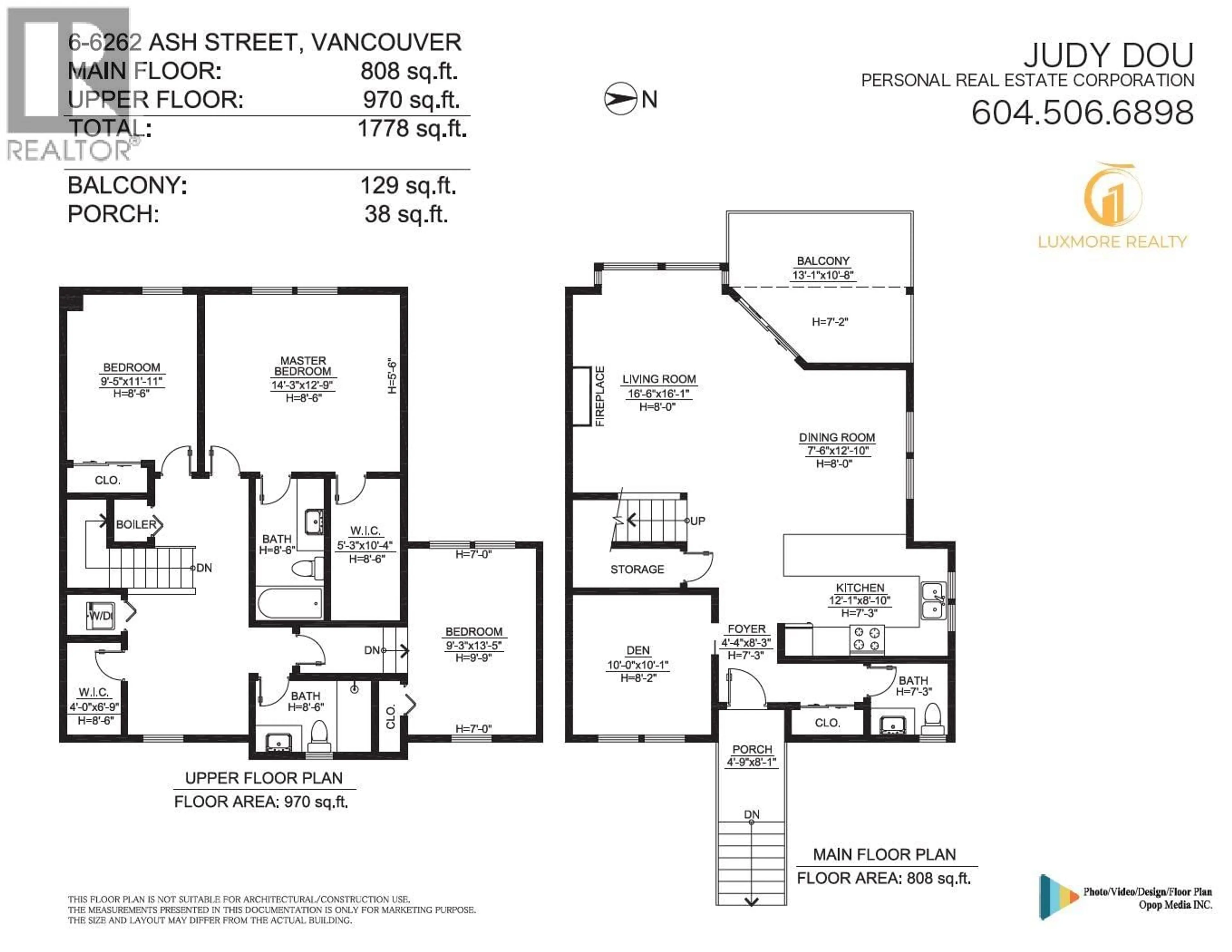 Floor plan for 6 - 6262 ASH STREET, Vancouver British Columbia V5Z3G9