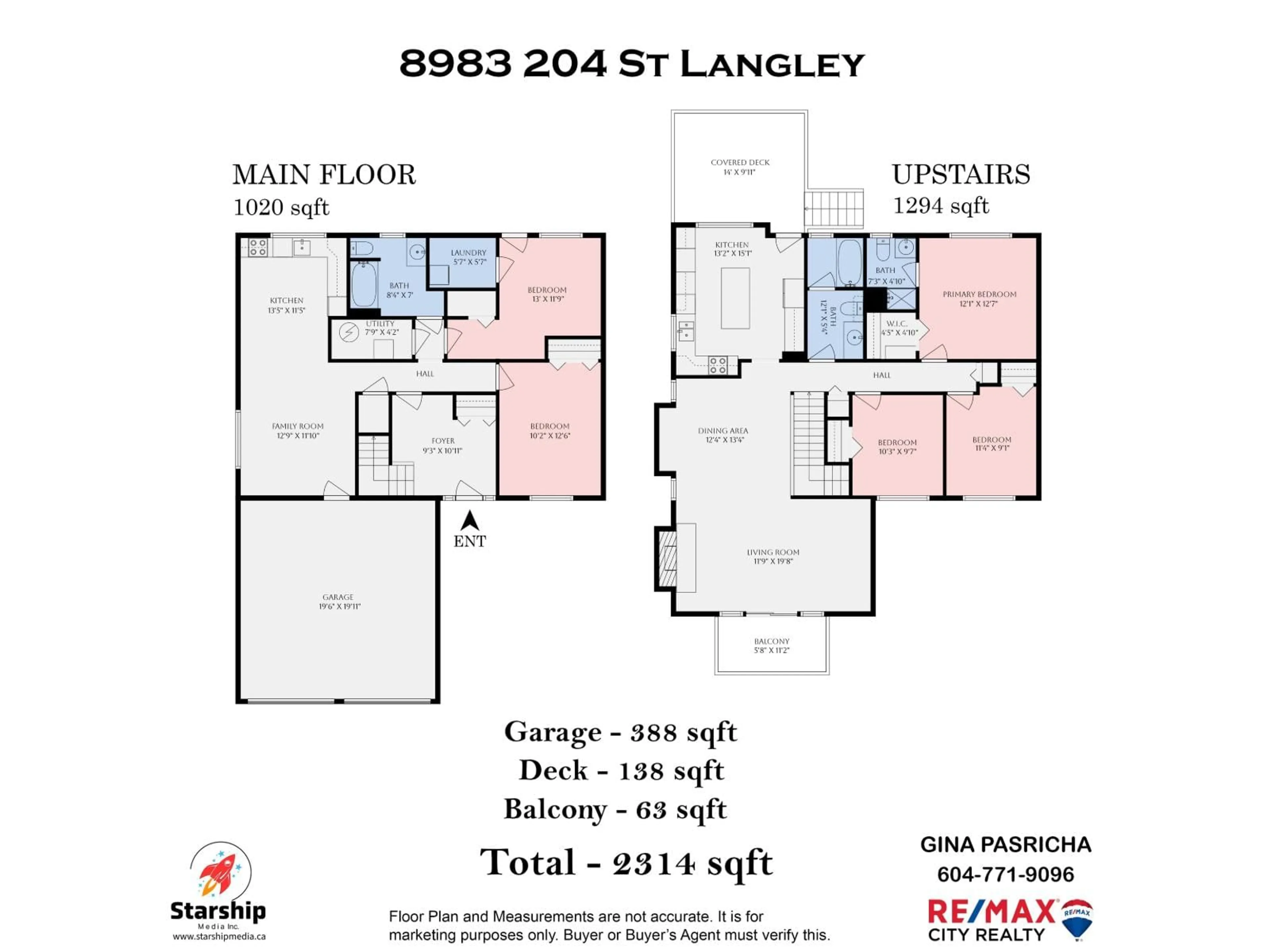 Floor plan for 8983 204 STREET, Langley British Columbia V1M1A9