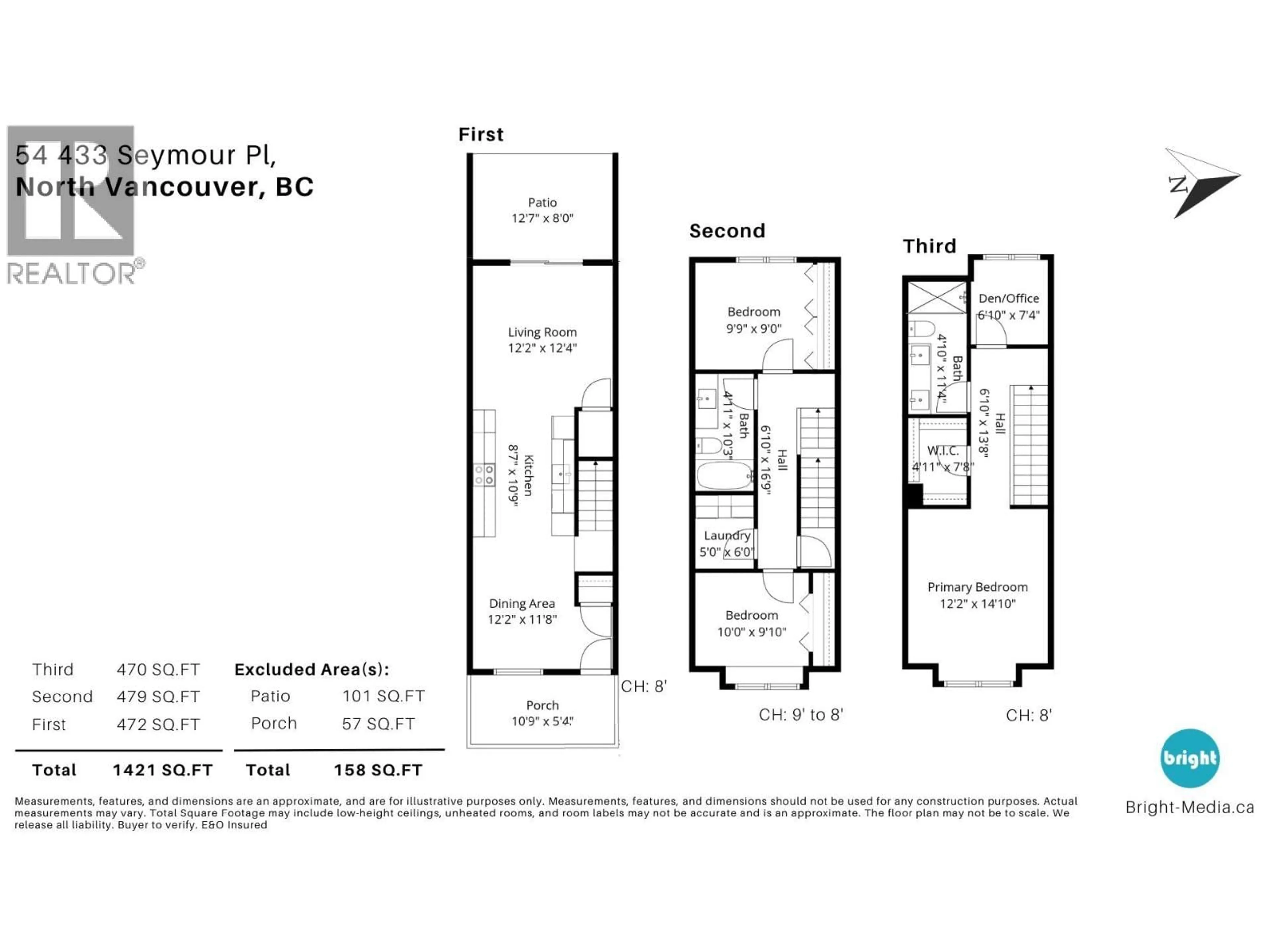 Floor plan for 54 - 433 SEYMOUR RIVER PLACE, North Vancouver British Columbia V7B0B8