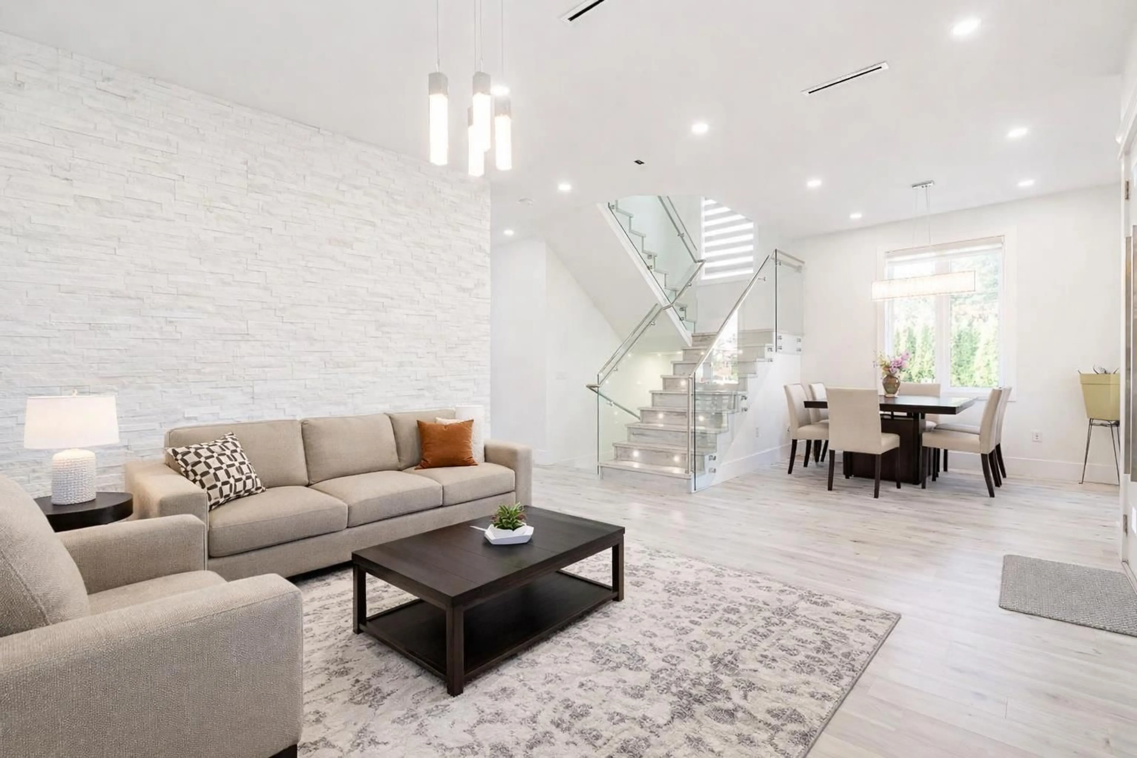 Living room with furniture, ceramic/tile floor for 7079 194A STREET, Surrey British Columbia V4N1N2