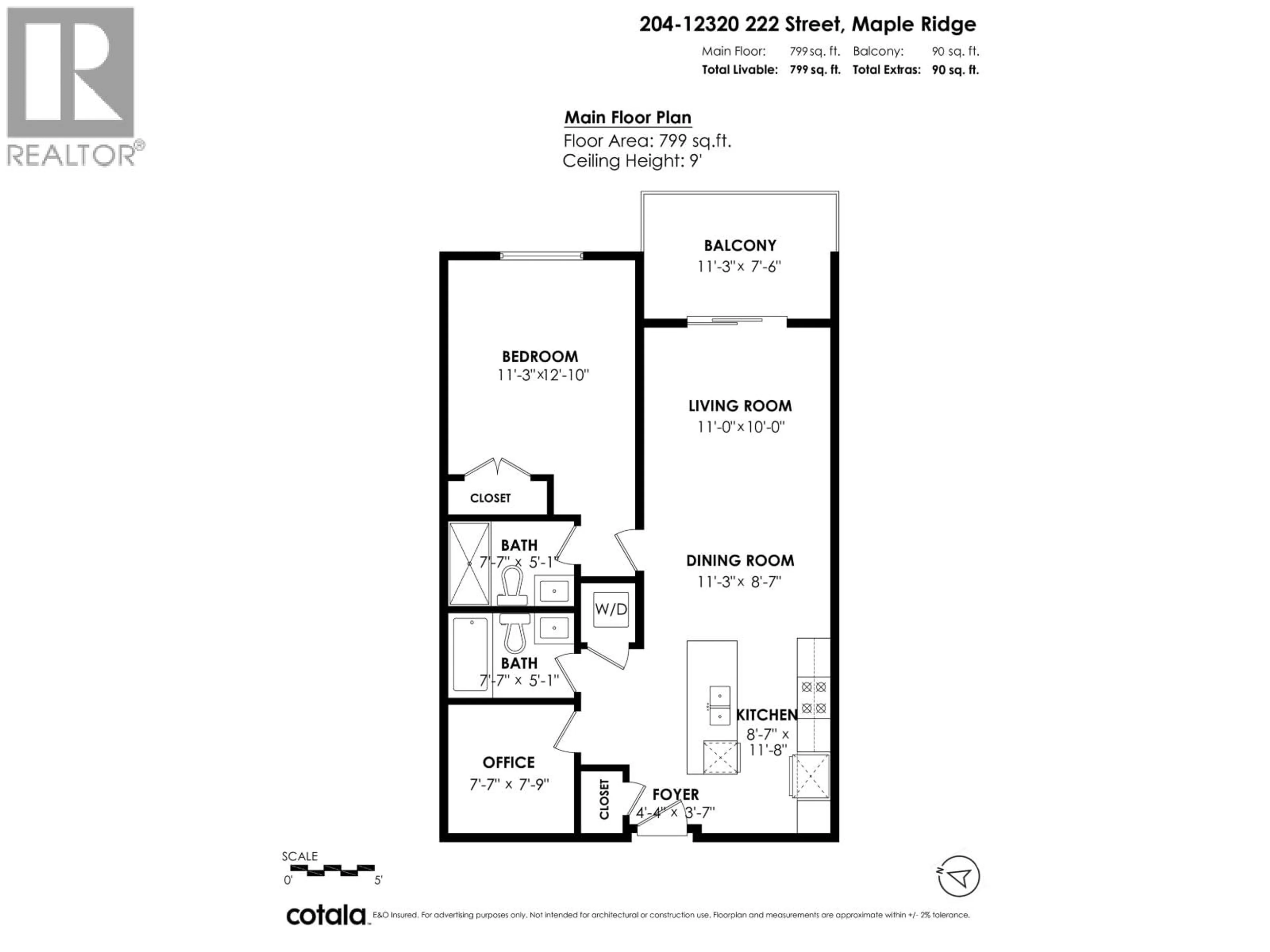 Floor plan for 204 - 12320 222 STREET, Maple Ridge British Columbia V2X4K8