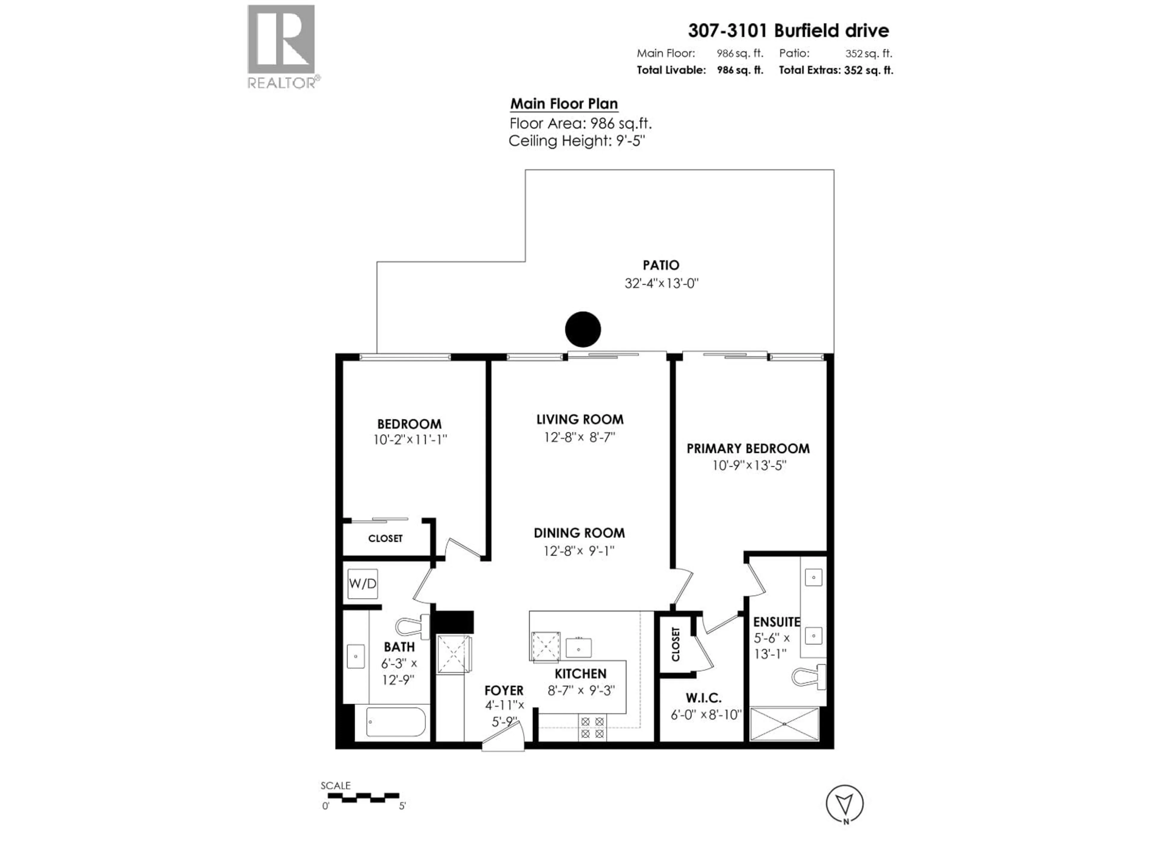 Floor plan for 307 - 3101 BURFIELD PLACE, West Vancouver British Columbia V7S0B8