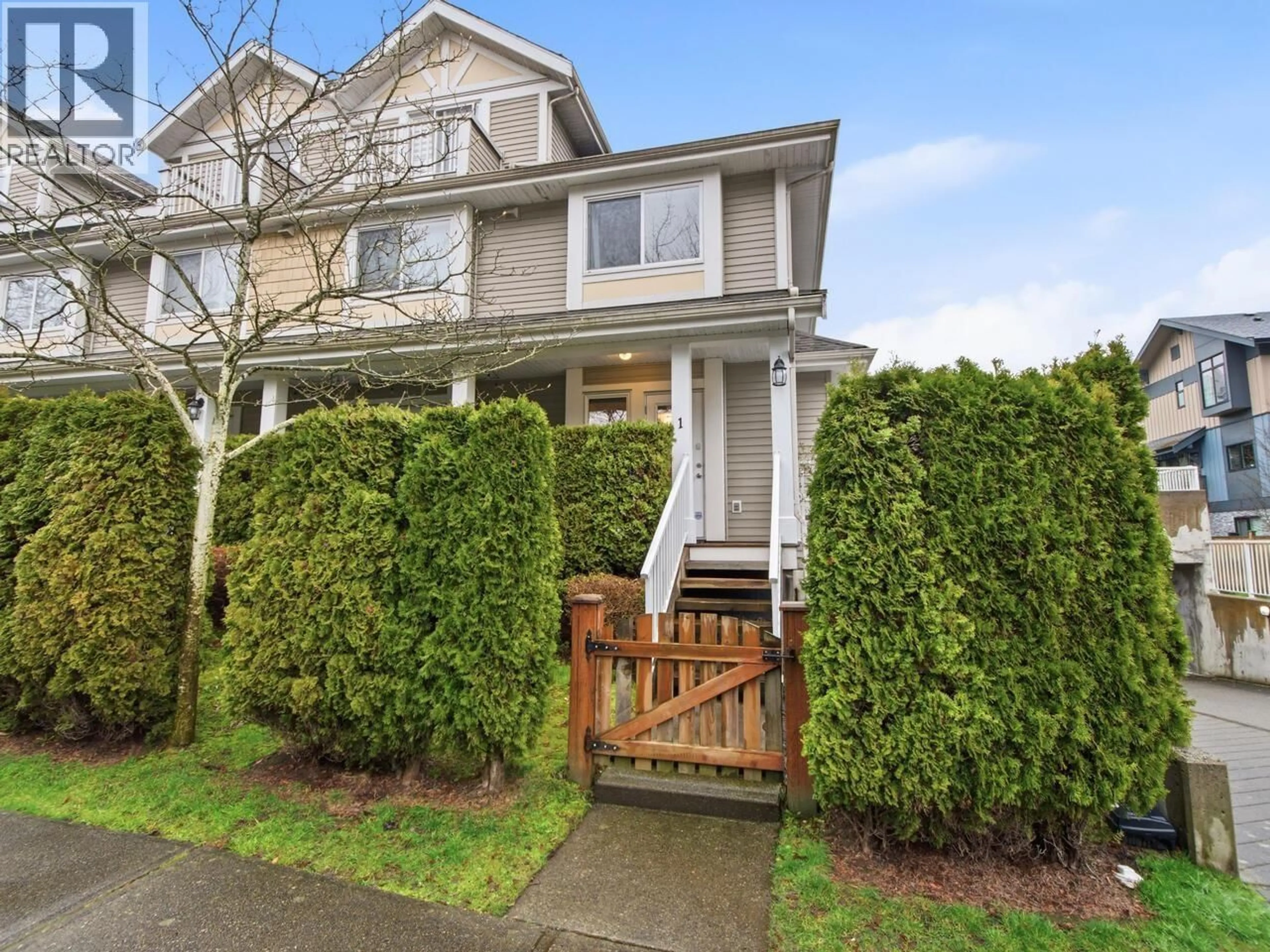 Home with vinyl exterior material, street for 1 - 7136 18TH AVENUE, Burnaby British Columbia V3N1H1