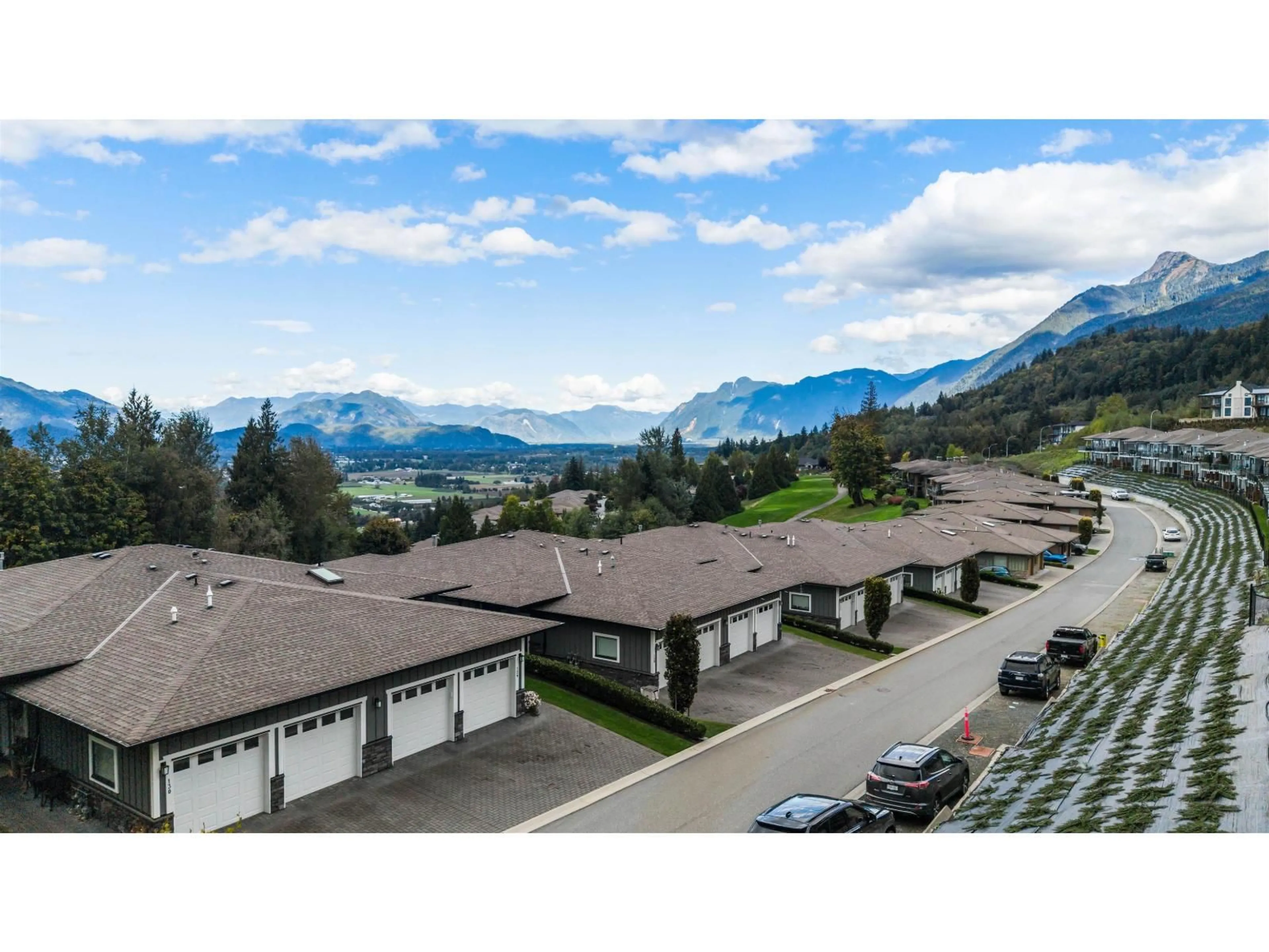 A pic from outside/outdoor area/front of a property/back of a property/a pic from drone, mountain view for 129 - 51096 FALLS COURT, Chilliwack British Columbia V4Z1K7